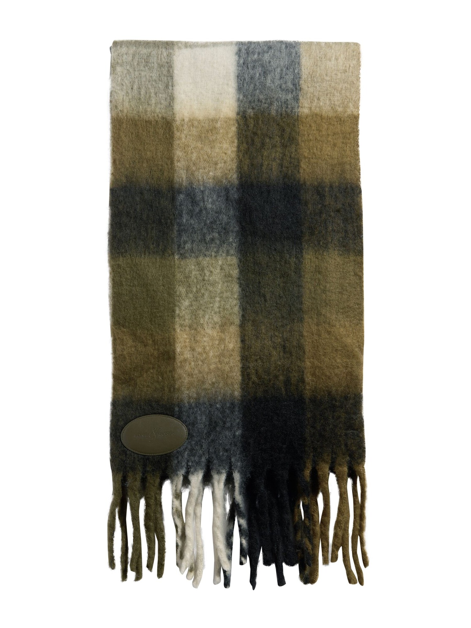 love & roses Fular  gri amestecat / kaki / oliv