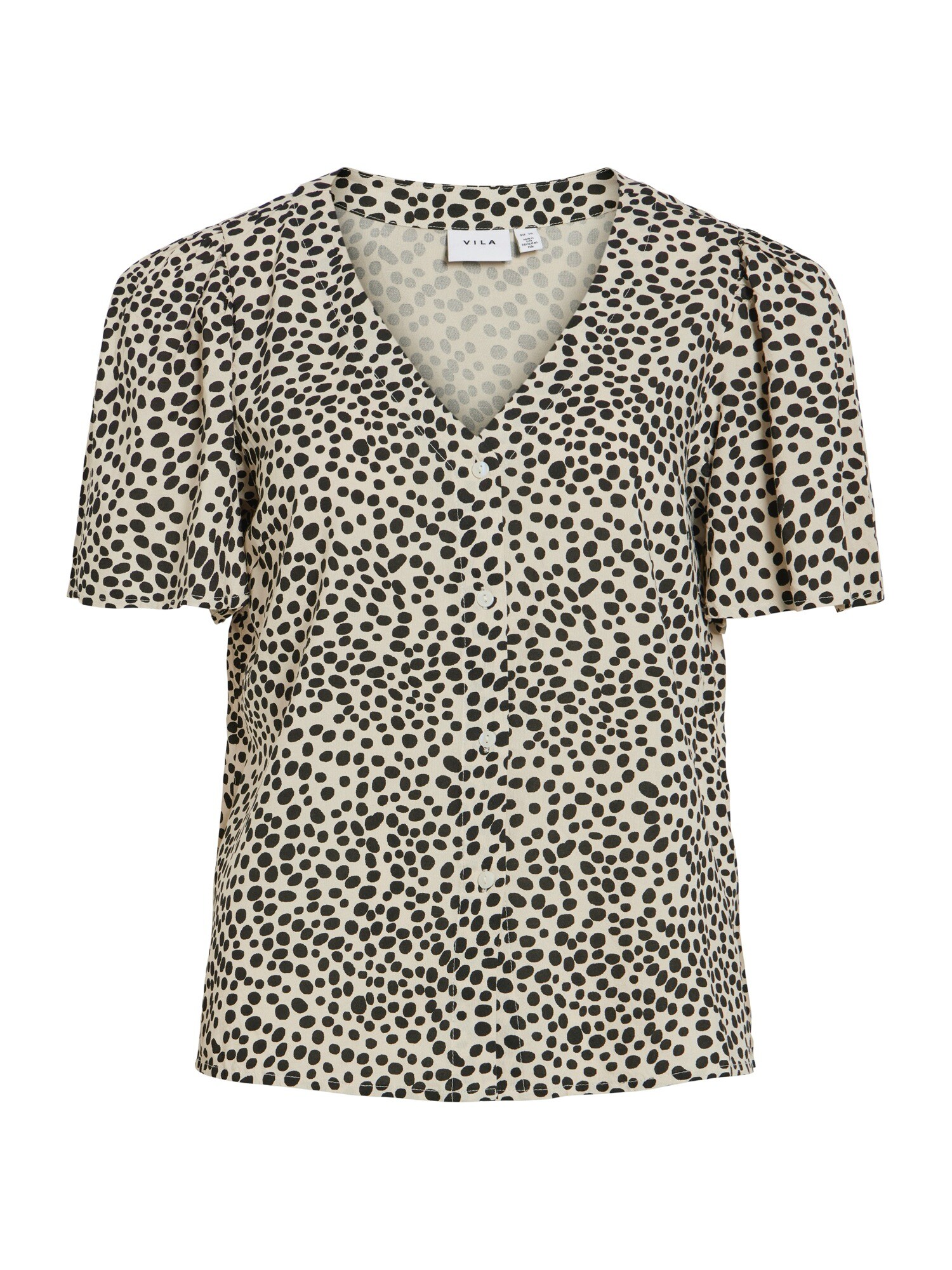 VILA Bluză 'VIGRACE'  ecru / negru