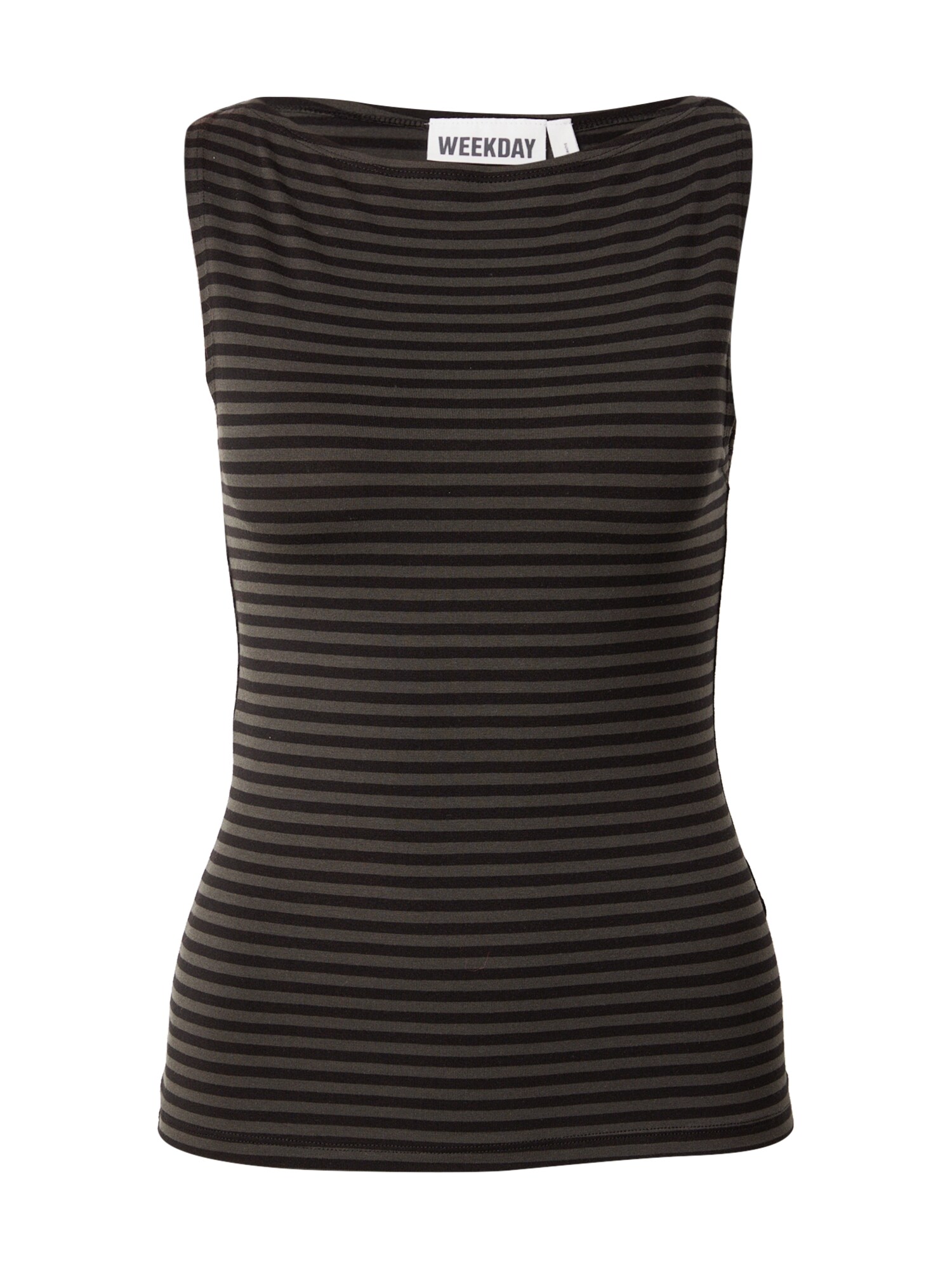 WEEKDAY Top Annie  gri închis / negru