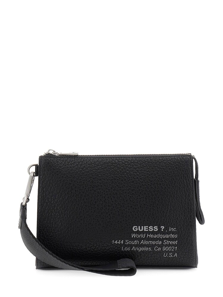 GUESS Clutch 'New York' Herren Größe One Size hellgrau / schwarz