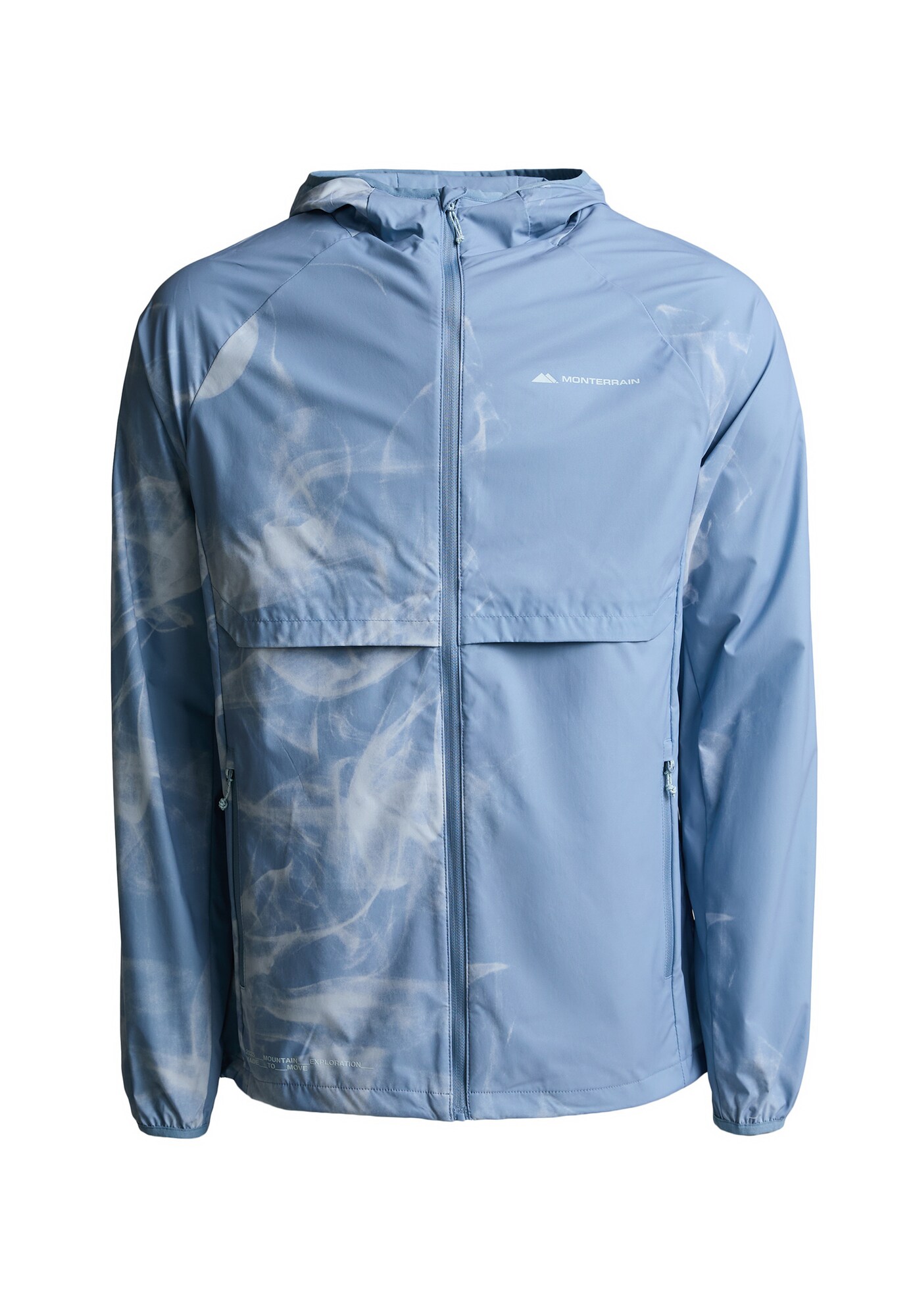 MONTERRAIN Giacca di mezza stagione 'Transcend Windrunner' blu cielo / blu pastello