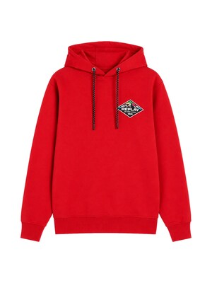 REPLAY Sudadera  rojo / negro / offwhite