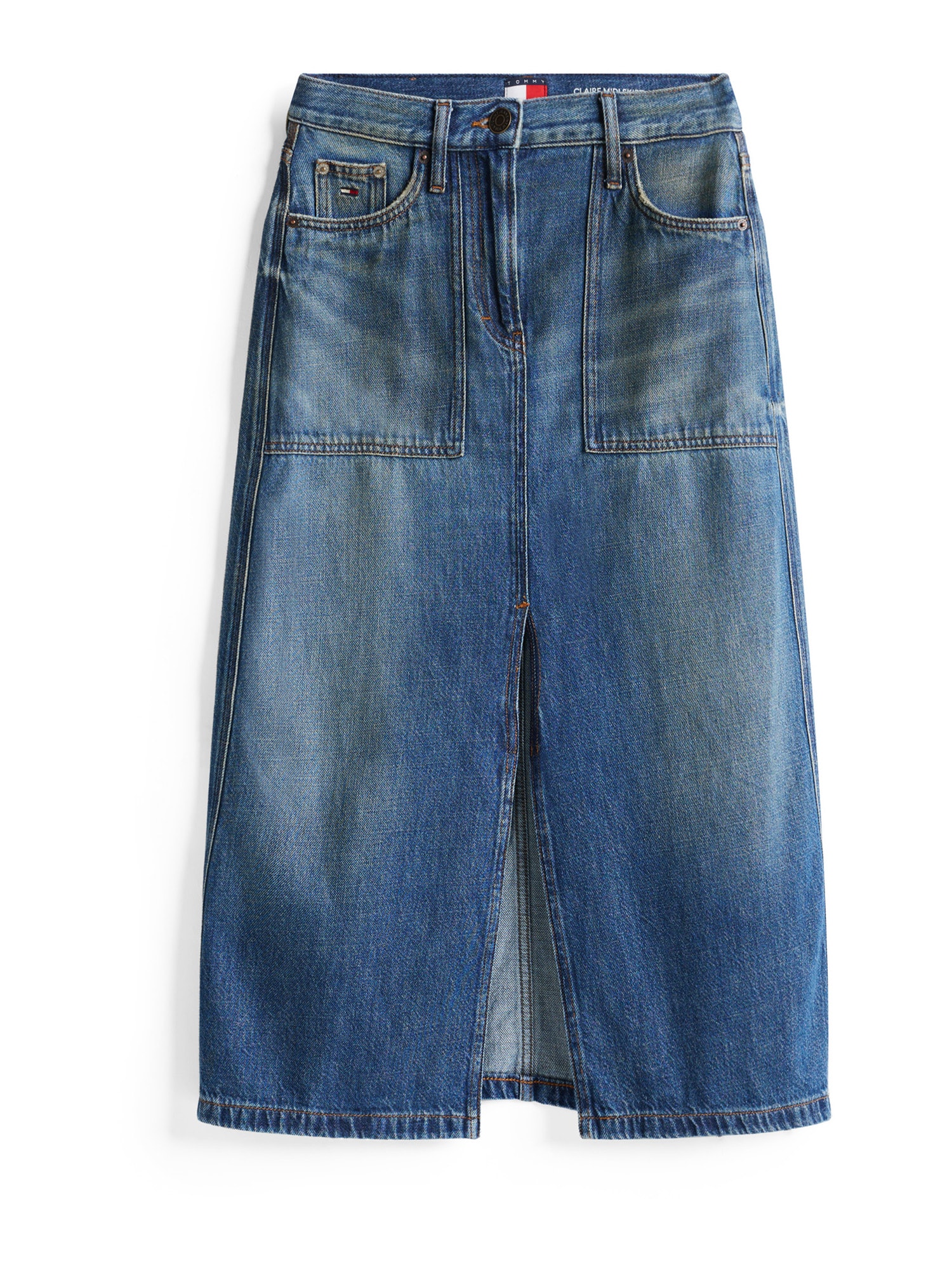 Tommy Jeans Fustă CLAIRE  albastru denim