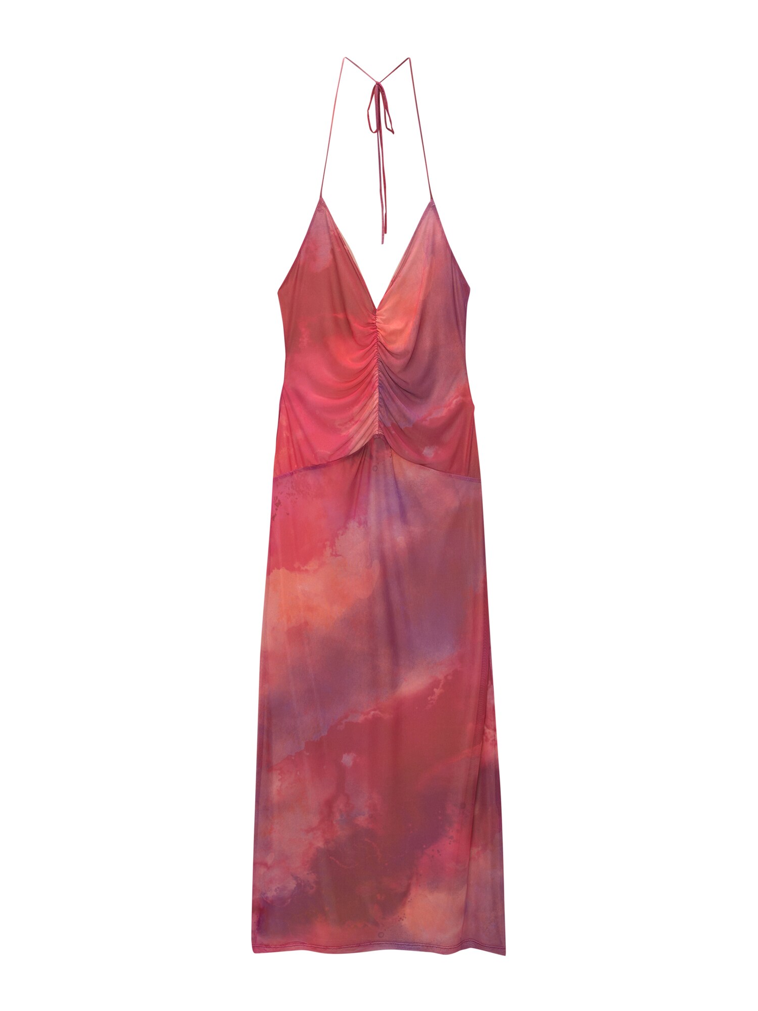 Pull&Bear Rochie de vară  mov deschis / portocaliu / roz zmeură