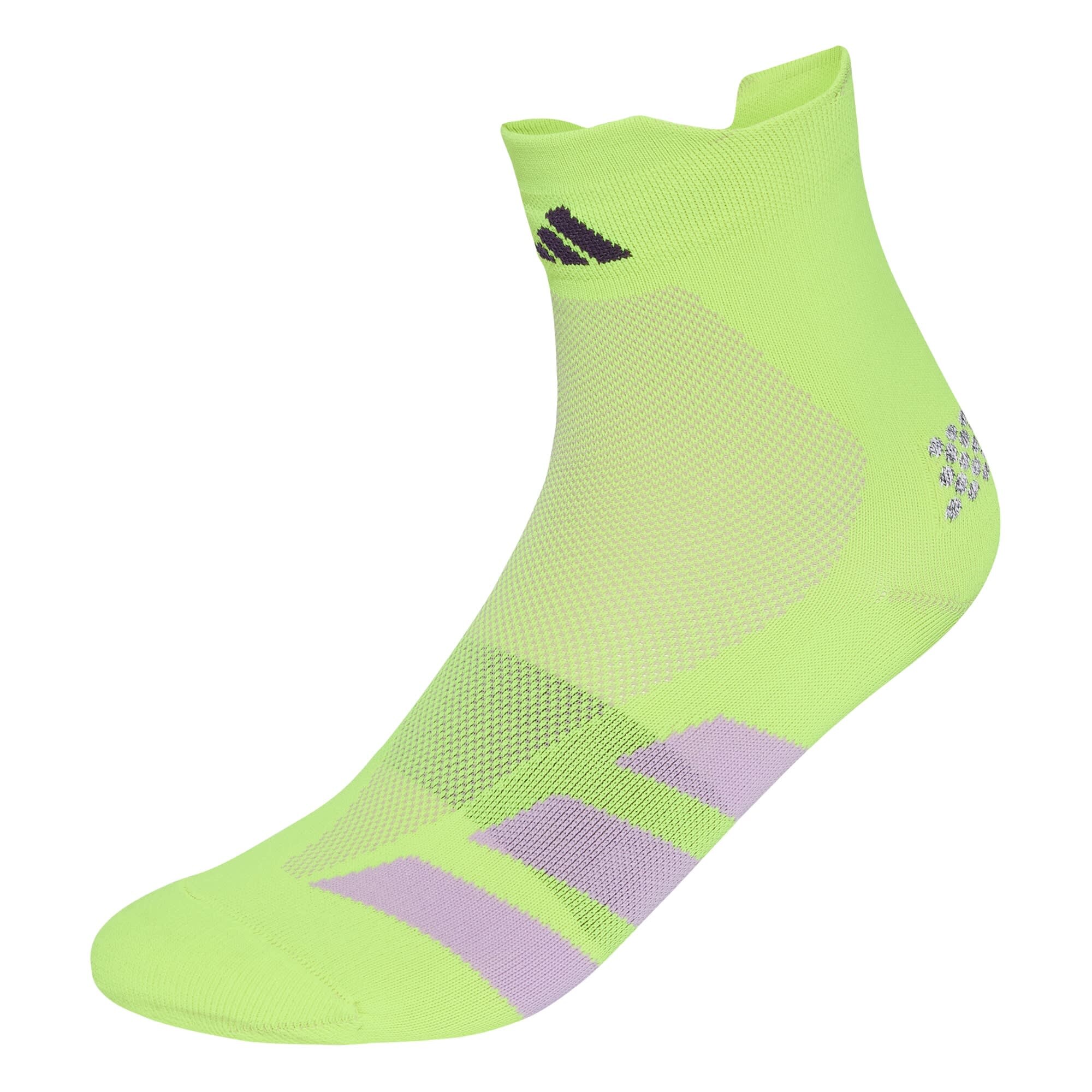 ADIDAS PERFORMANCE Sportske čarape 'Adizero'  neonsko žuta / lila / crna
