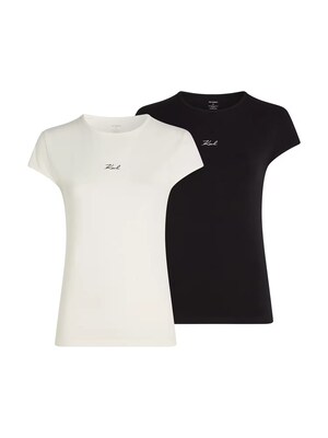 Karl Lagerfeld Camiseta térmica  crema / negro