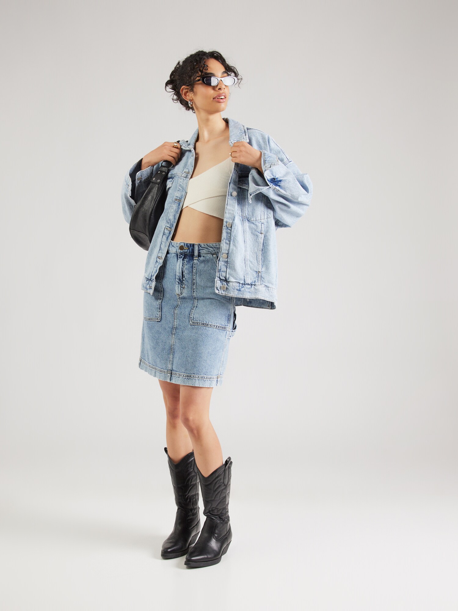 Lee Sukňa modrá denim (obrázok 4)
