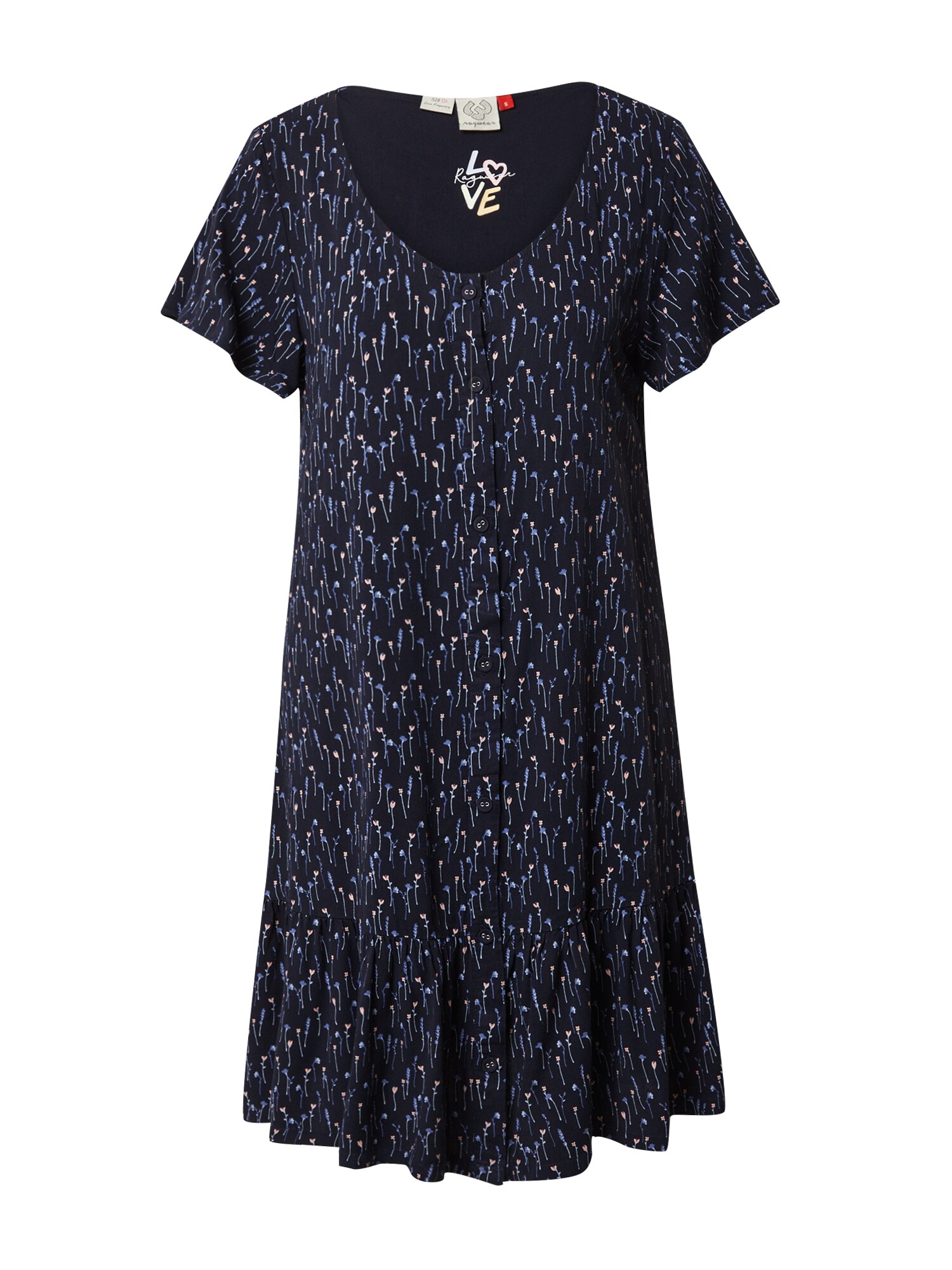 Ragwear Letné šaty 'Fialina'  modrá / námornícka modrá / biela