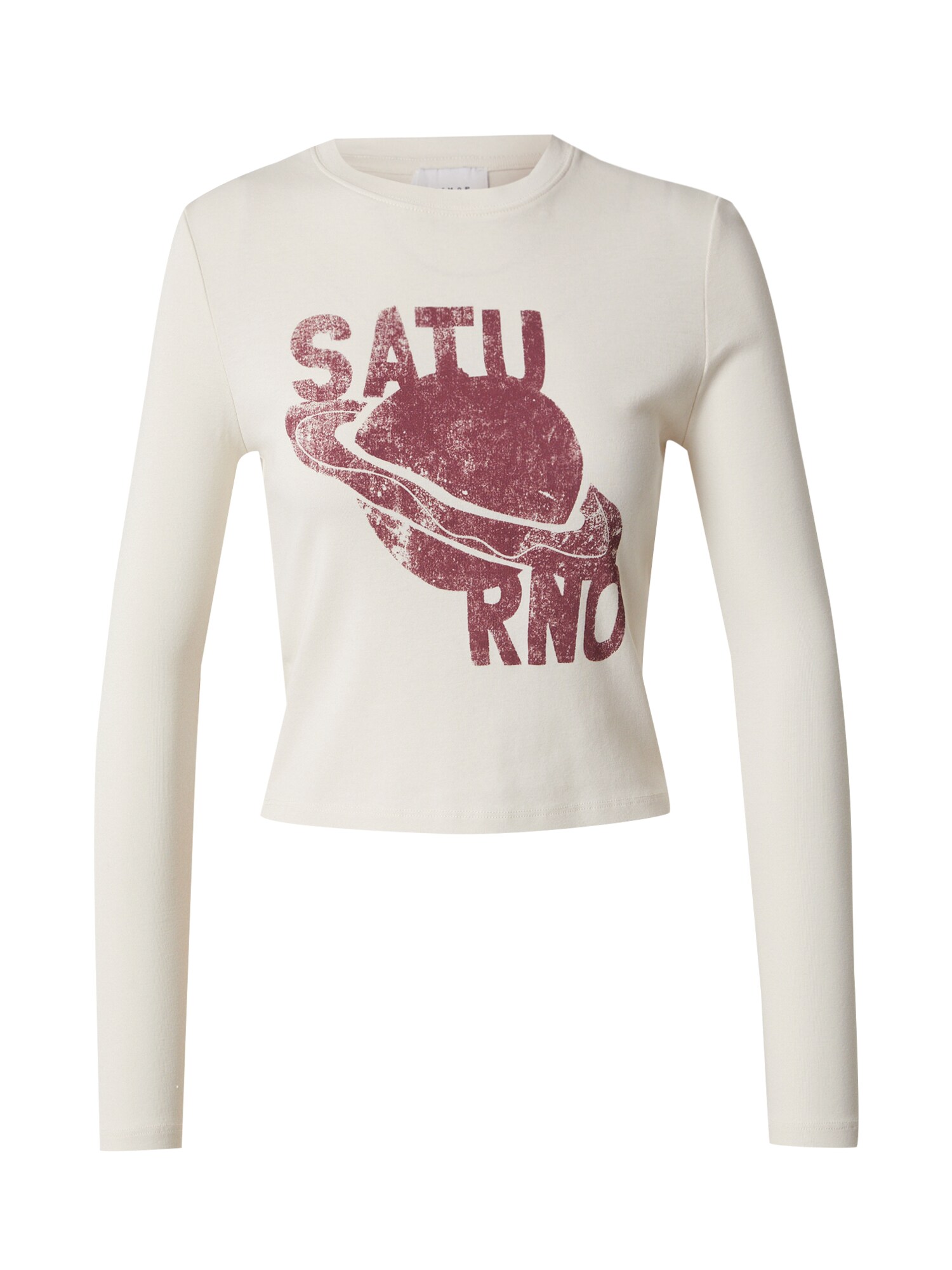 TOPSHOP Tricou Saturno  crem / roșu bordeaux