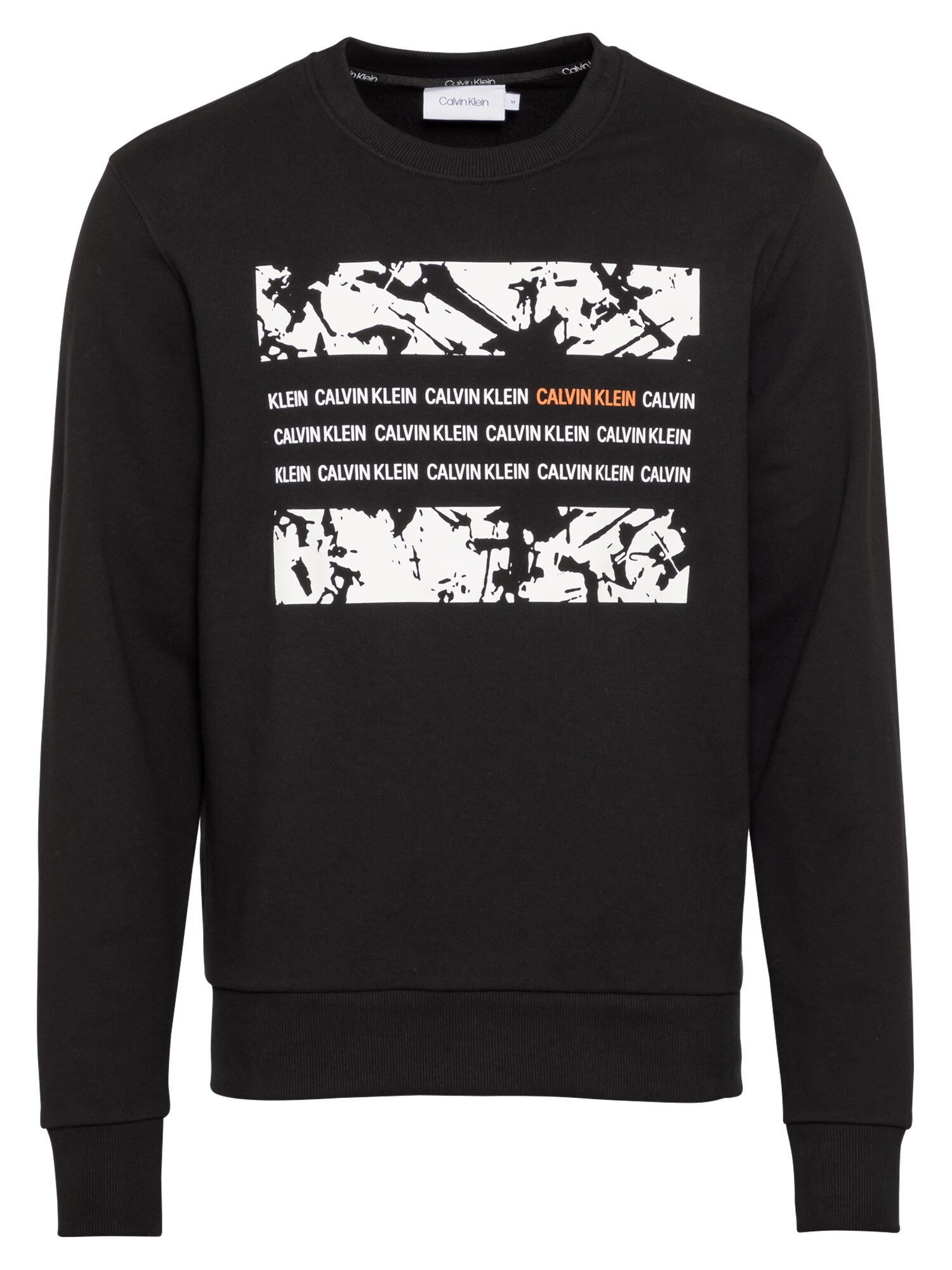 Calvin Klein Megztinis be užsegimo  juoda / balta