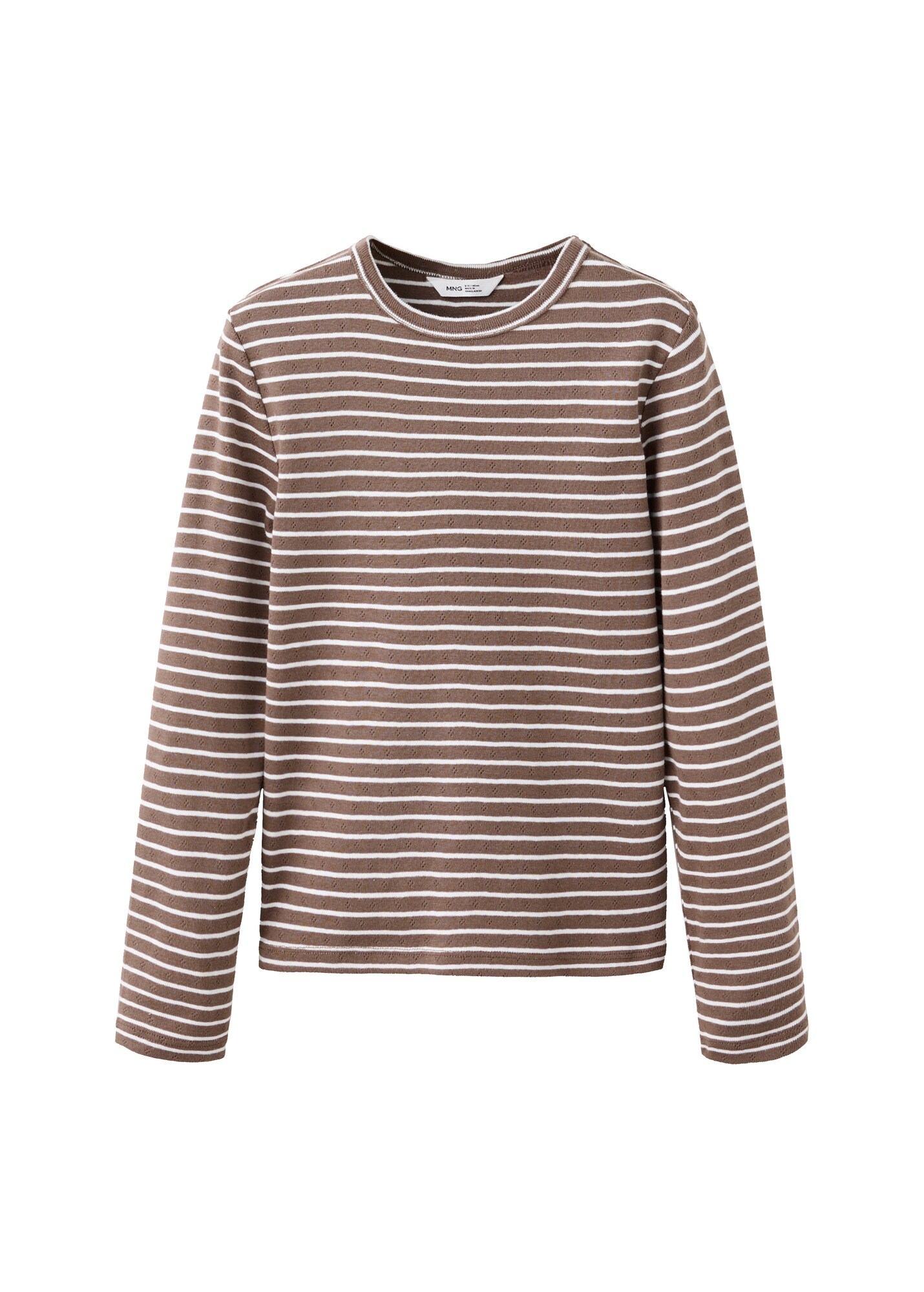 MANGO KIDS Tricou RENATA maro / alb