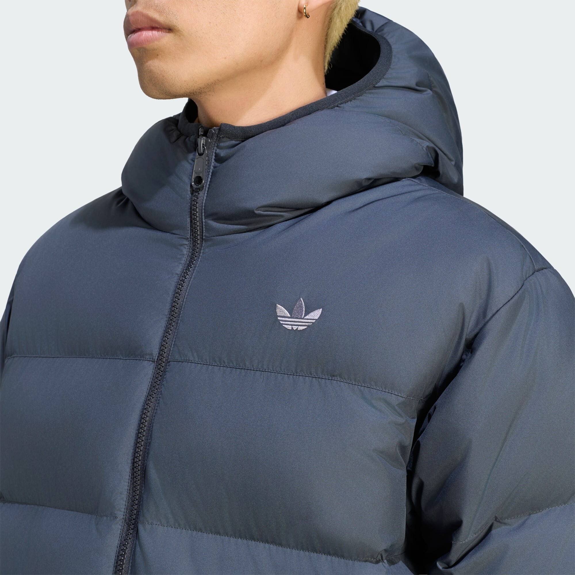 ADIDAS ORIGINALS Chaqueta de invierno  gris basalto / blanco – imagen 4