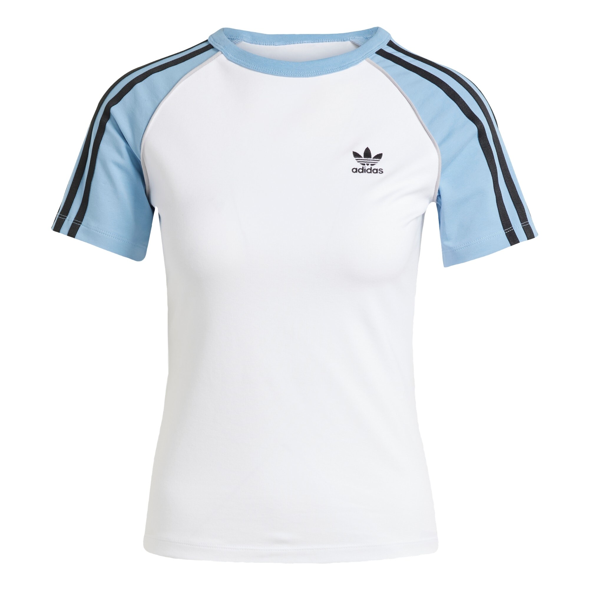 ADIDAS ORIGINALS Tricou Adicolor  albastru deschis / negru / alb