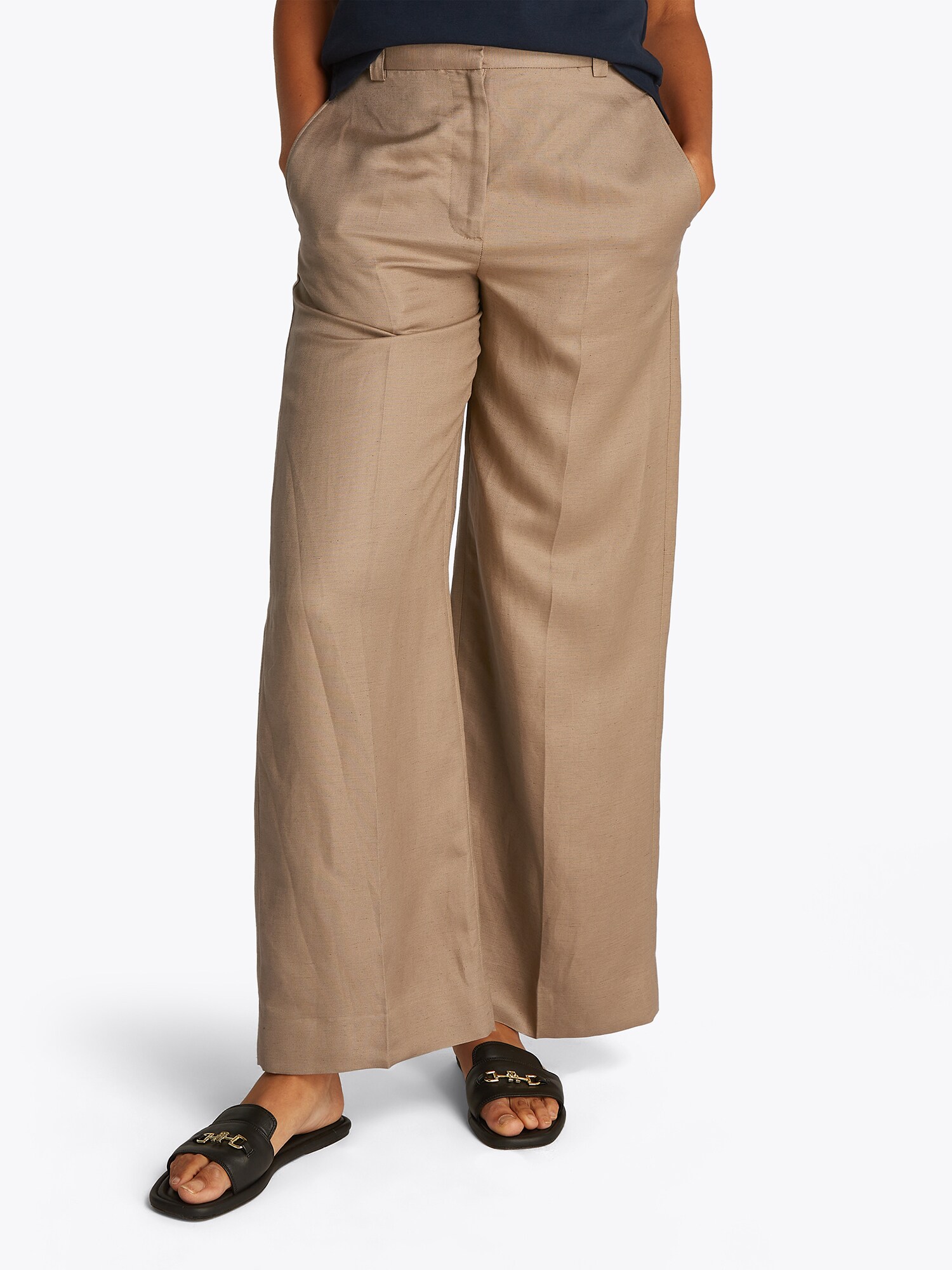 TOMMY HILFIGER Ráncos nadrág  khaki termék 2. képe