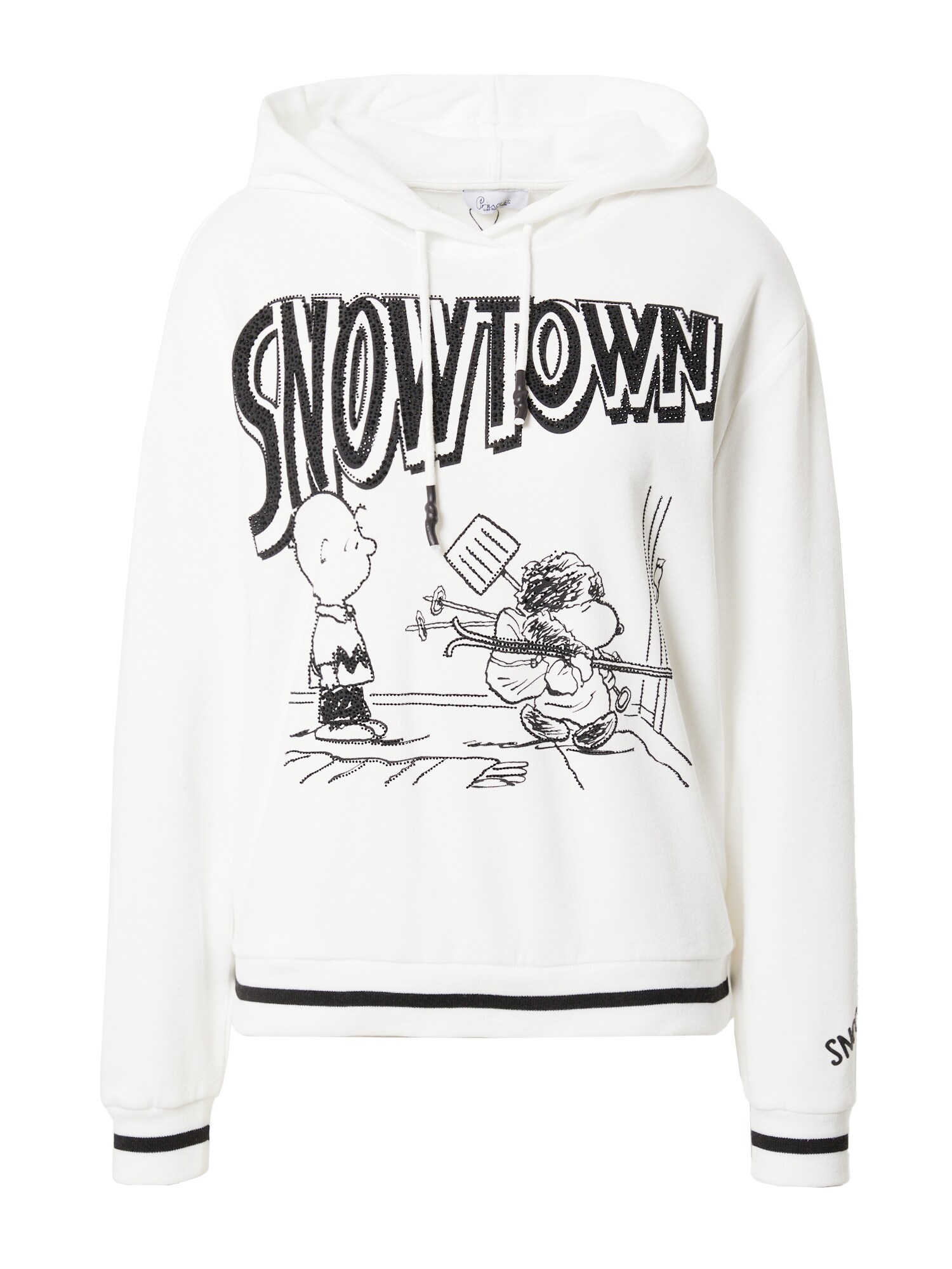 PRINCESS GOES HOLLYWOOD Megztinis be užsegimo 'Snowtime Snoopy' juoda / balta