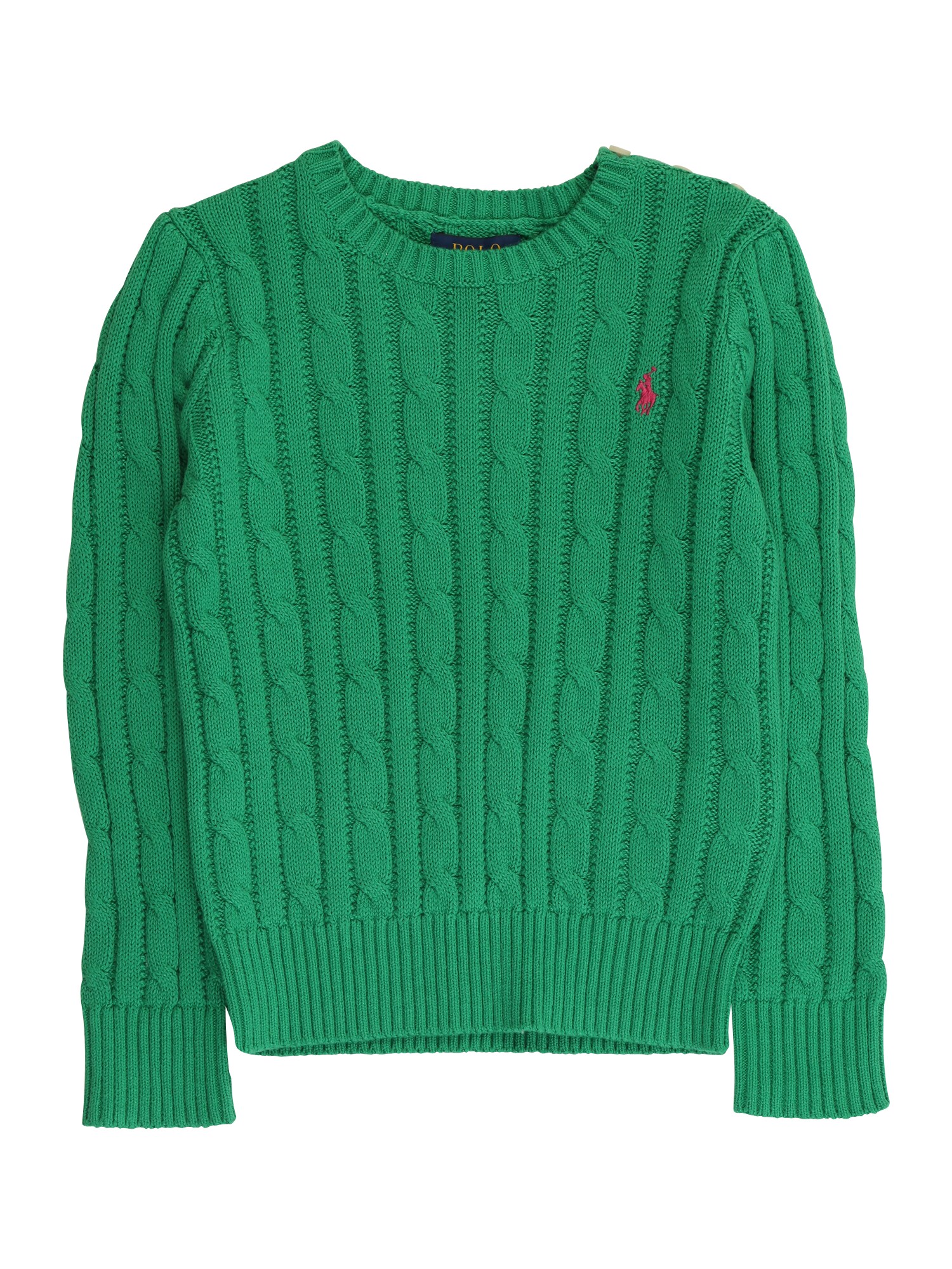 POLO RALPH LAUREN Megztinis 'CABLE'  žolės žalia