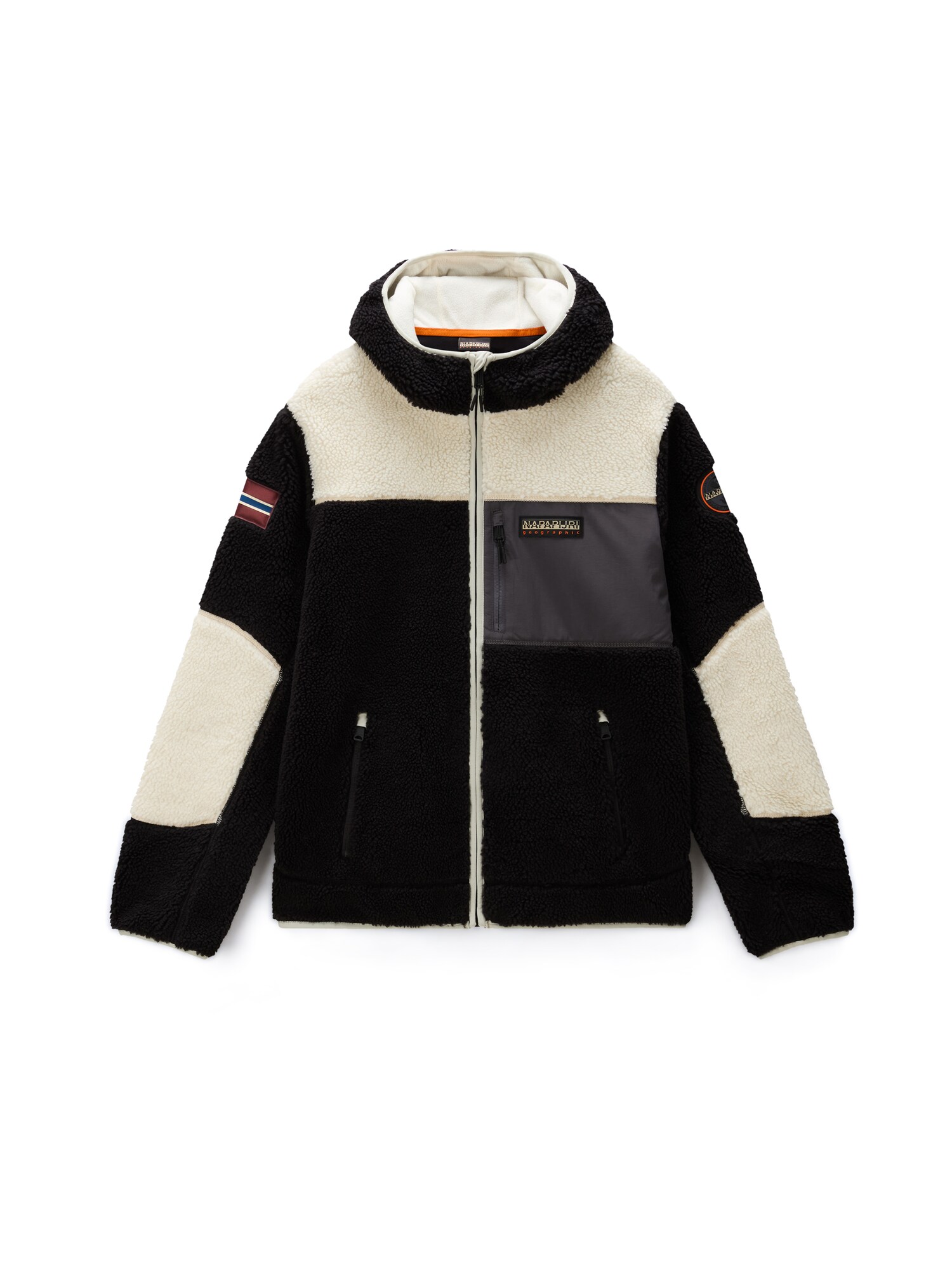 NAPAPIJRI Jachetă  fleece Yupik gri / negru / alb murdar