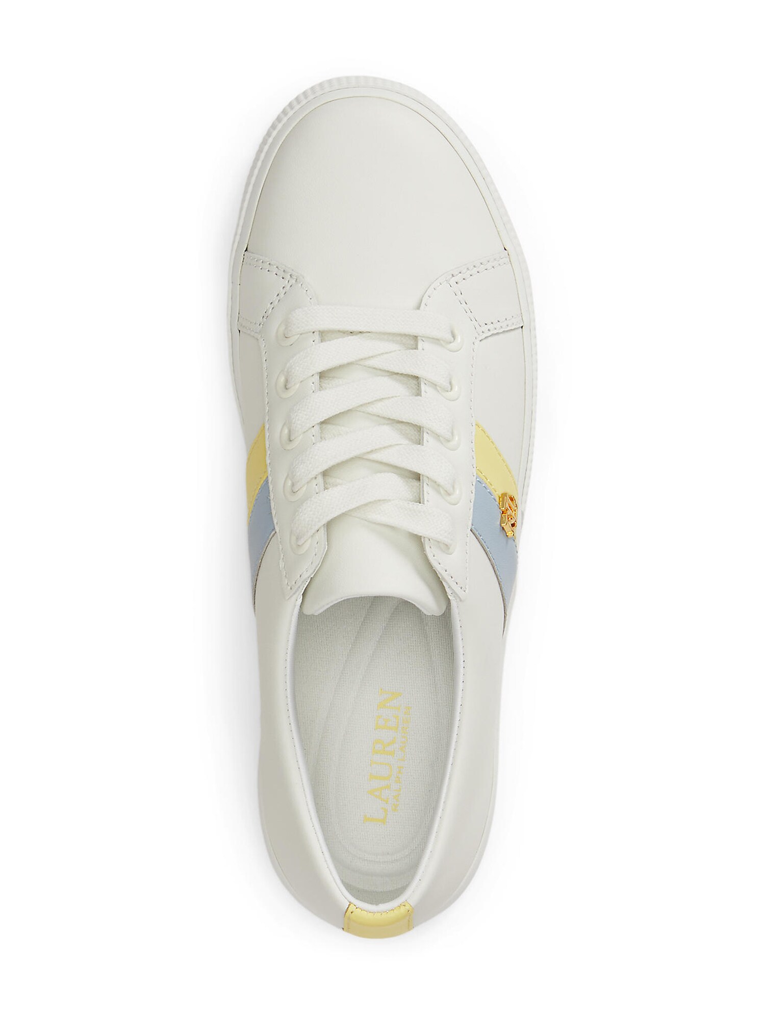 Lauren Ralph Lauren Zapatillas deportivas bajas 'JANSON II' azul claro / amarillo / blanco – imagen 3