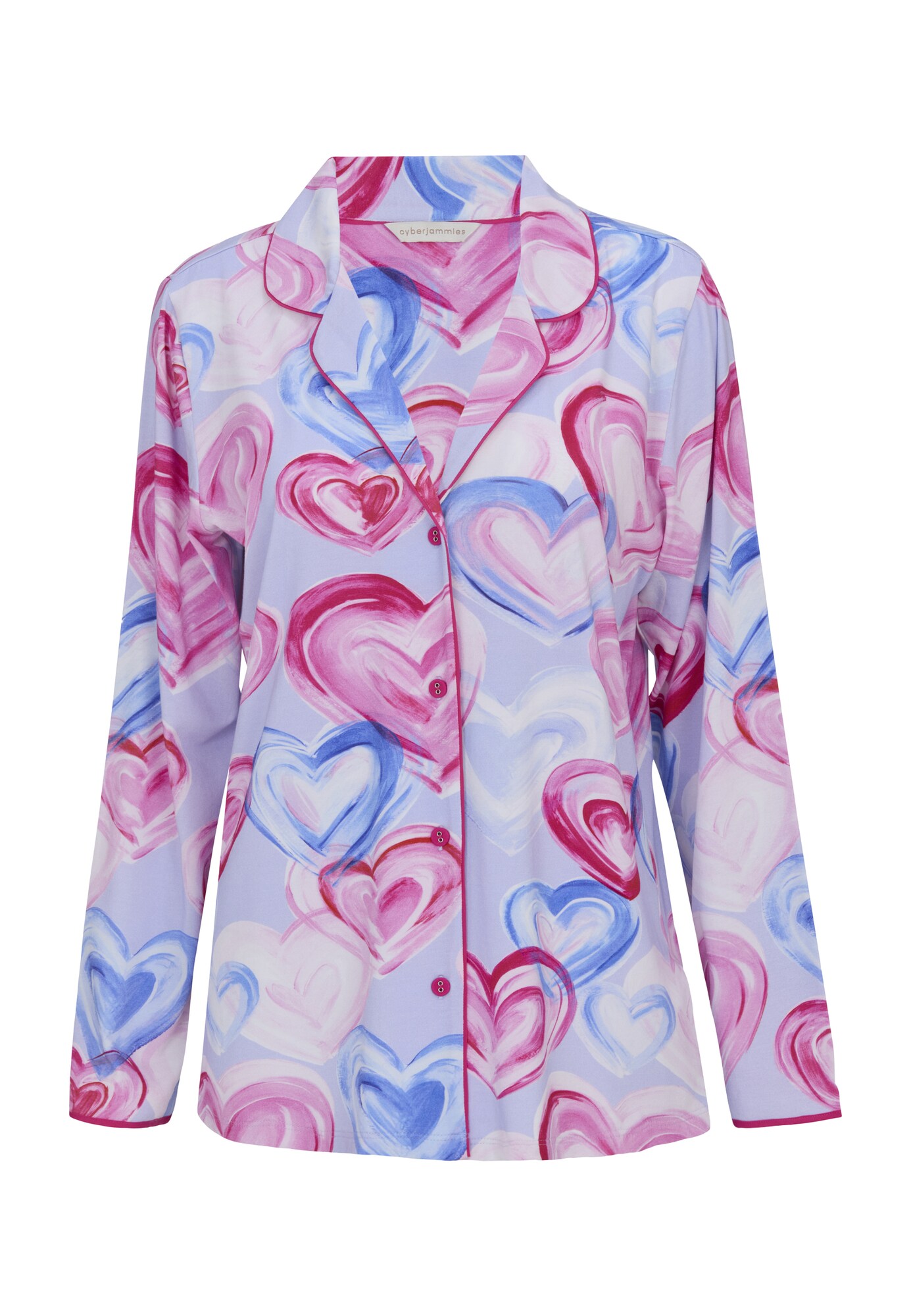 Cyberjammies Camiseta para dormir 'Chloe' azul claro / rosa / magenta / blanco