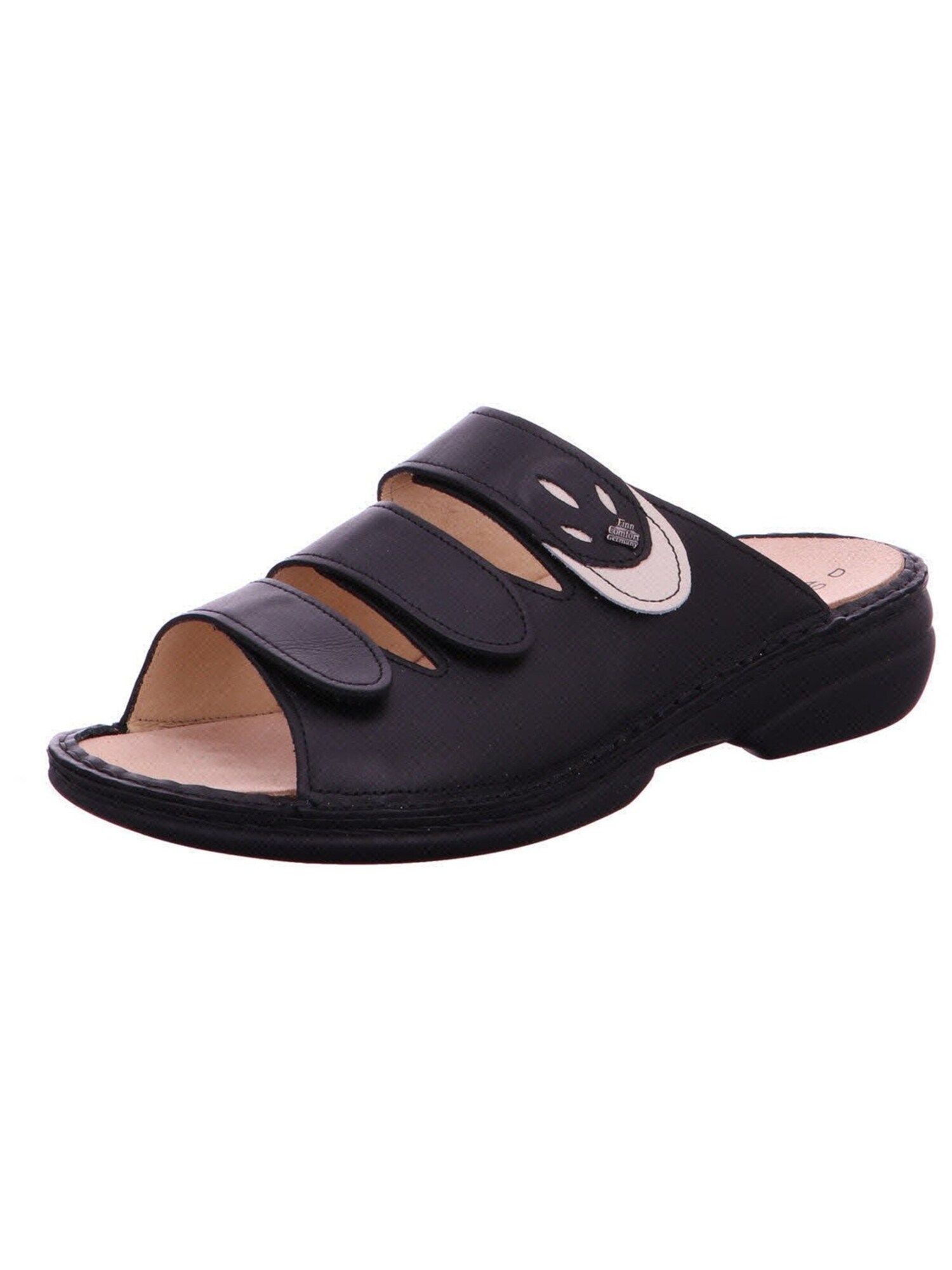Finn Comfort Muiltjes 'Pantolette Damen 02554 900418 Echtleder In Schwarz' Zwart