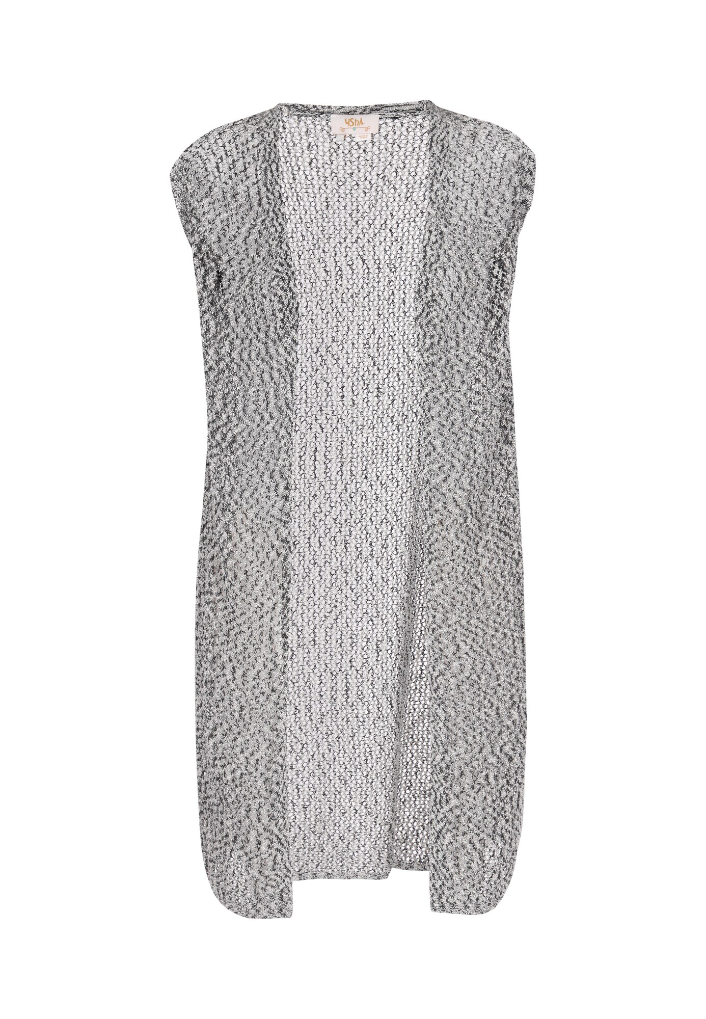 usha FESTIVAL Vestă tricotată Fashion Look  negru / alb