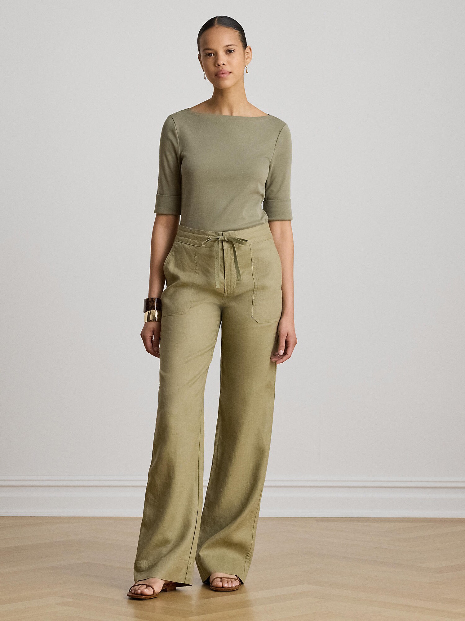 Lauren Ralph Lauren Camiseta 'JUDY'  caqui – imagen 4