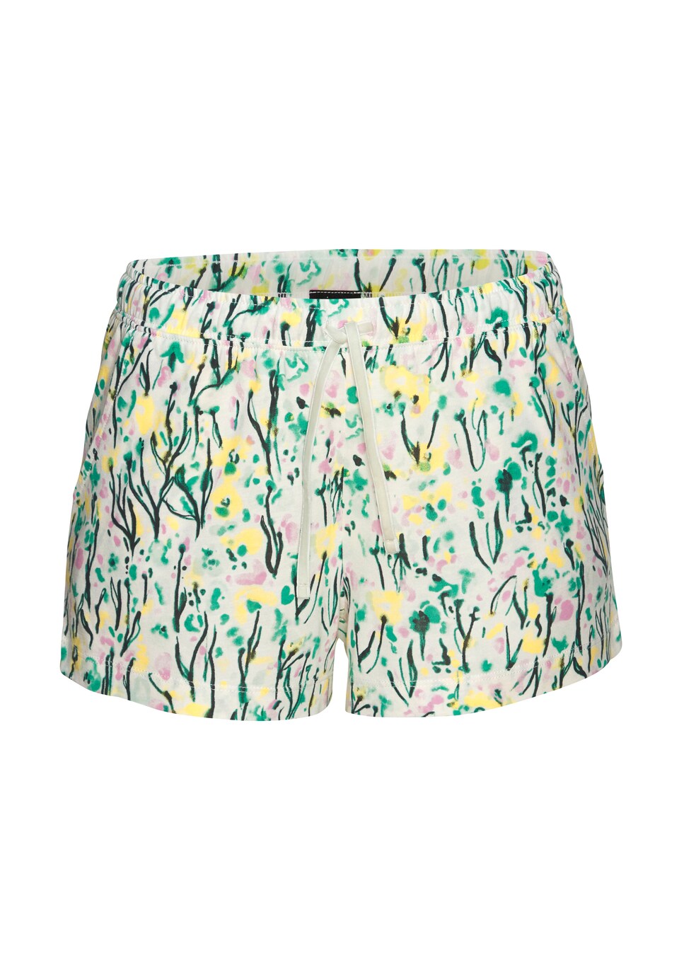 Pyjamasbyxa 'Dreams' gul / grön / rosa / svart