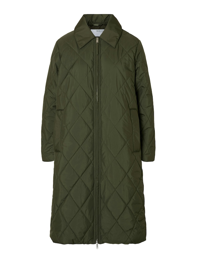SELECTED Mantel 'SLFCILLA' Damen Größe S oliv