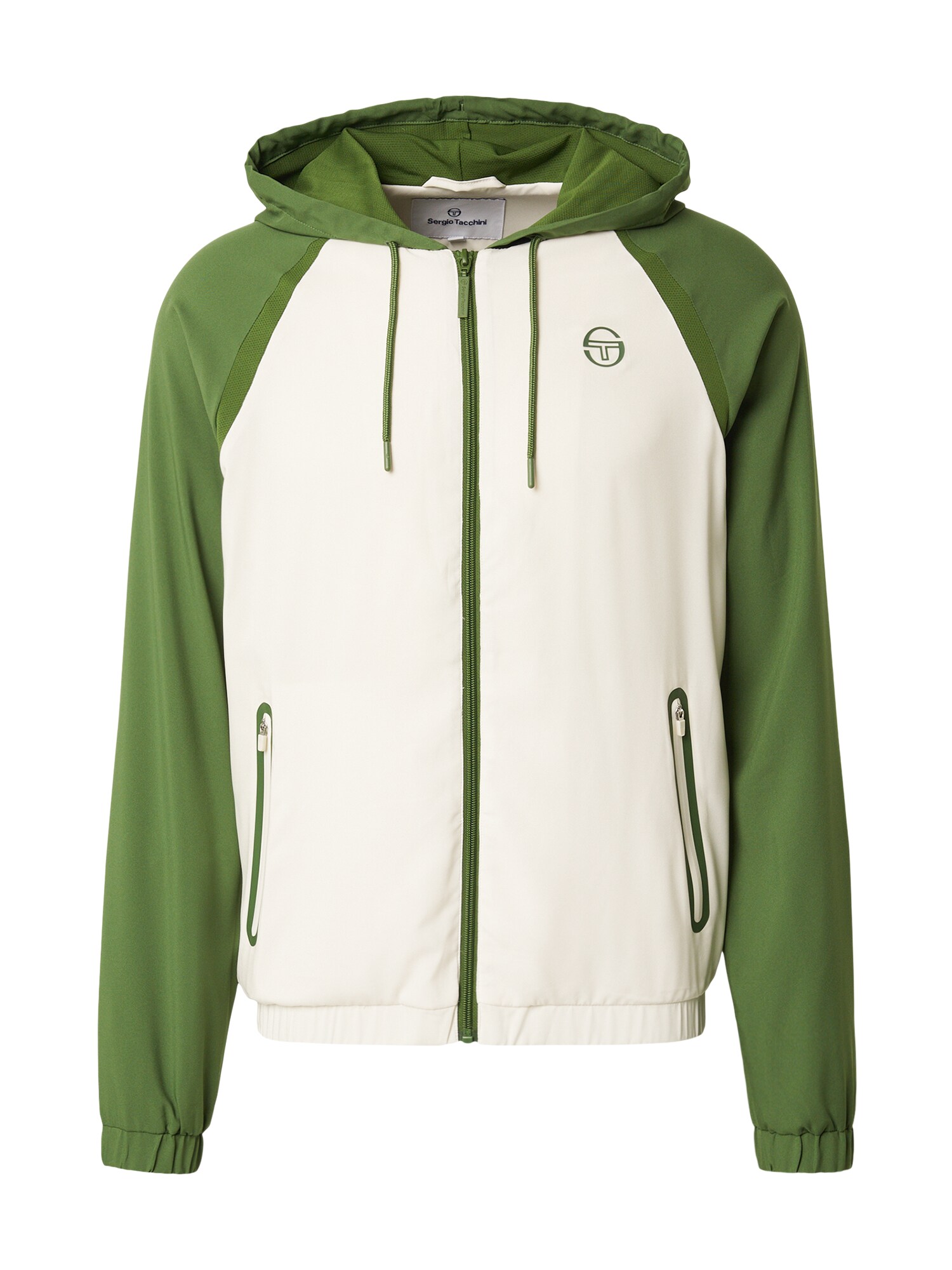 Sergio Tacchini Tréningová bunda 'RISPECCHIO' béžová / zelená