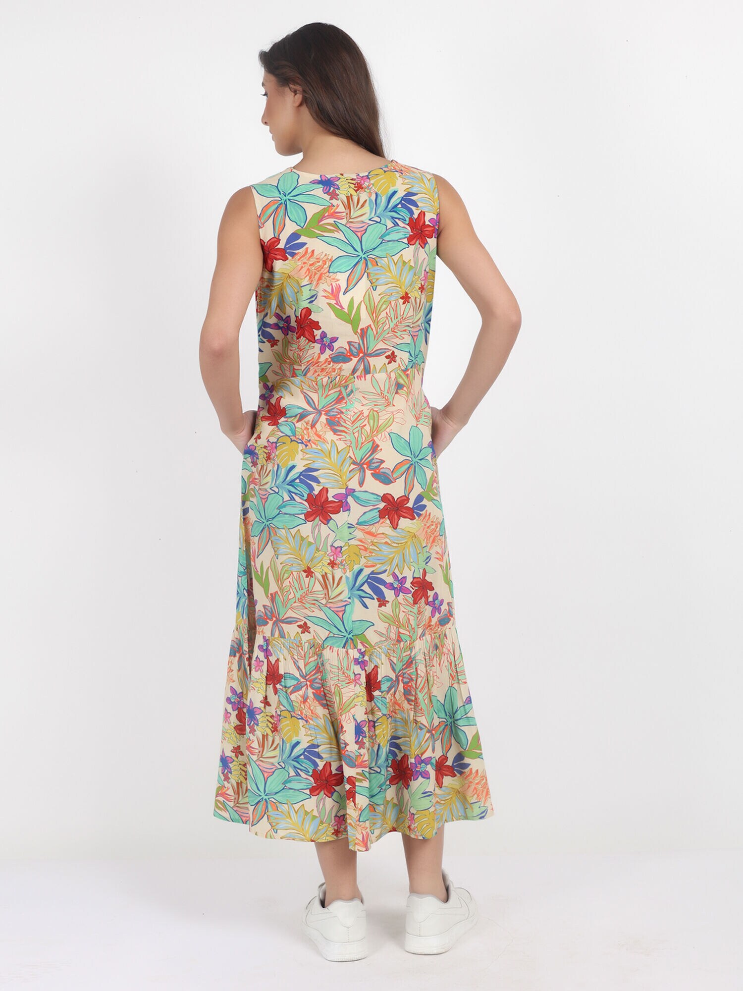 Thumbnail - VICCI Germany Maxikleid mit wunderschönem mehrfarbigem Blumendruck