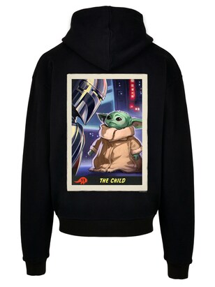 F4NT4STIC Sweatshirt ‘Star Wars The Mandalorian The Child Card’ Donkerblauw / Lichtbruin / Lichtgroen / Zwart