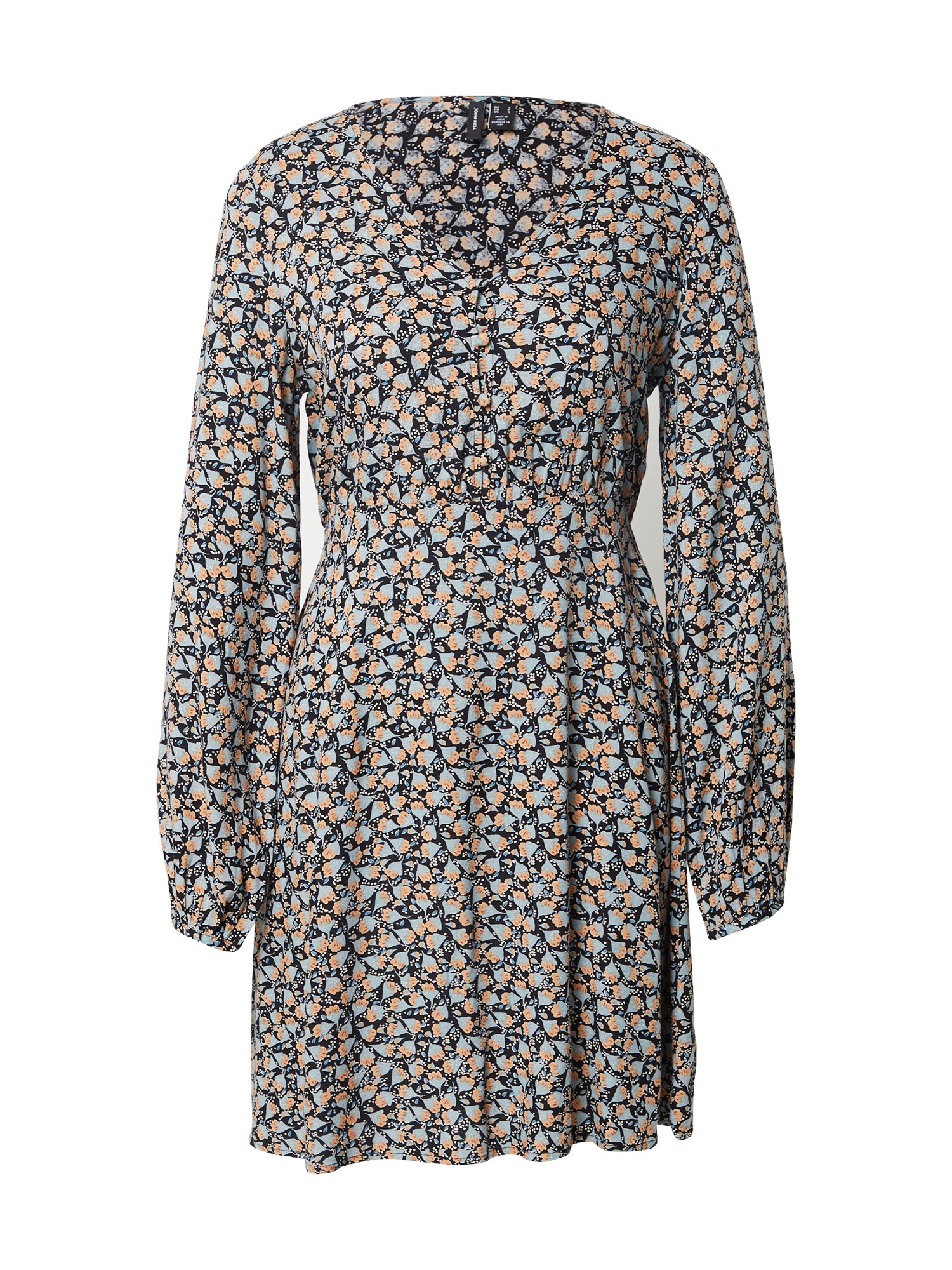 VERO MODA Vasarinė suknelė 'MILDA'  juoda / mišrios spalvos
