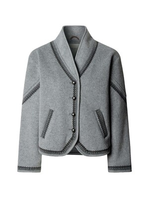 Pepe Jeans Chaqueta de entretiempo 'Martna'  gris moteado / negro