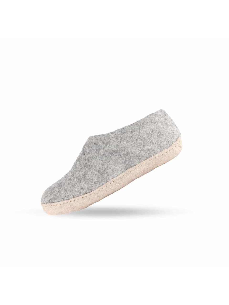 Innesko 'Uldhjemmesko (100% ren uld) m/sål i skind Dansk Design fra SHUS'