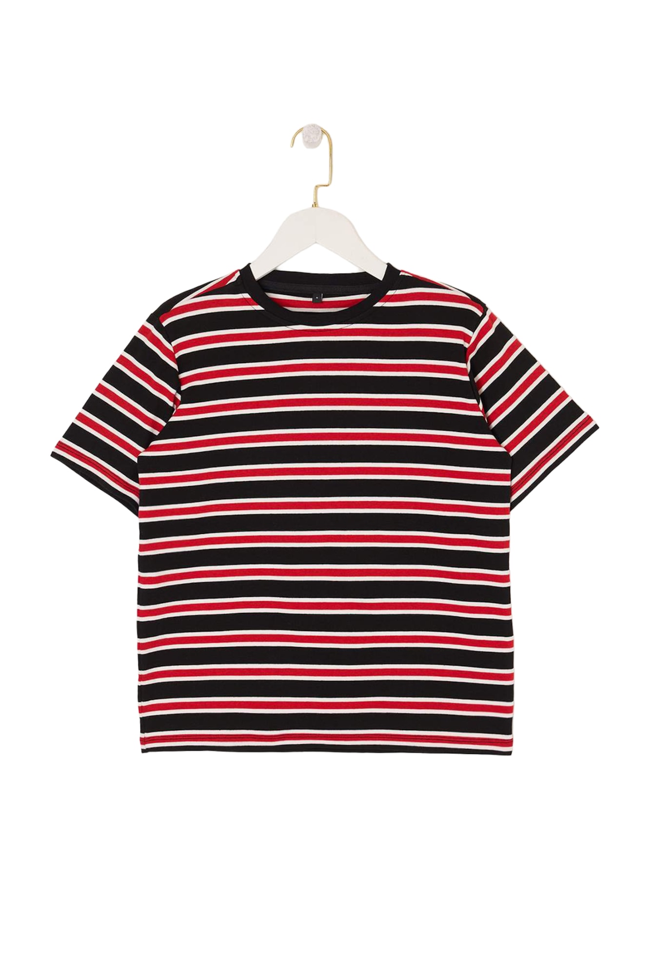 Trendyol Tricou roșu / negru / alb