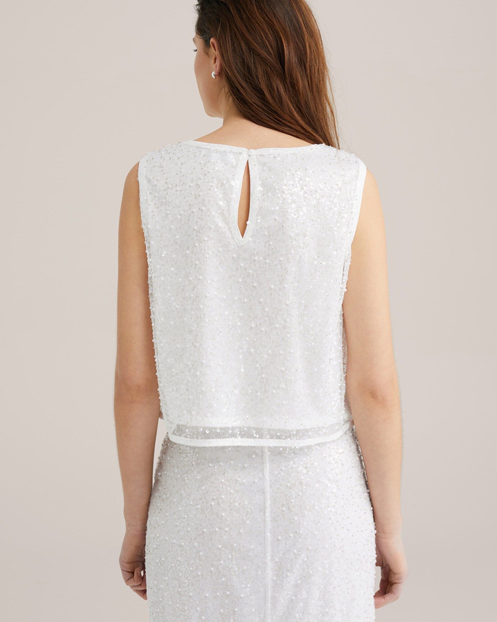 WE Fashion Top  ezüst / fehér termék 2. képe