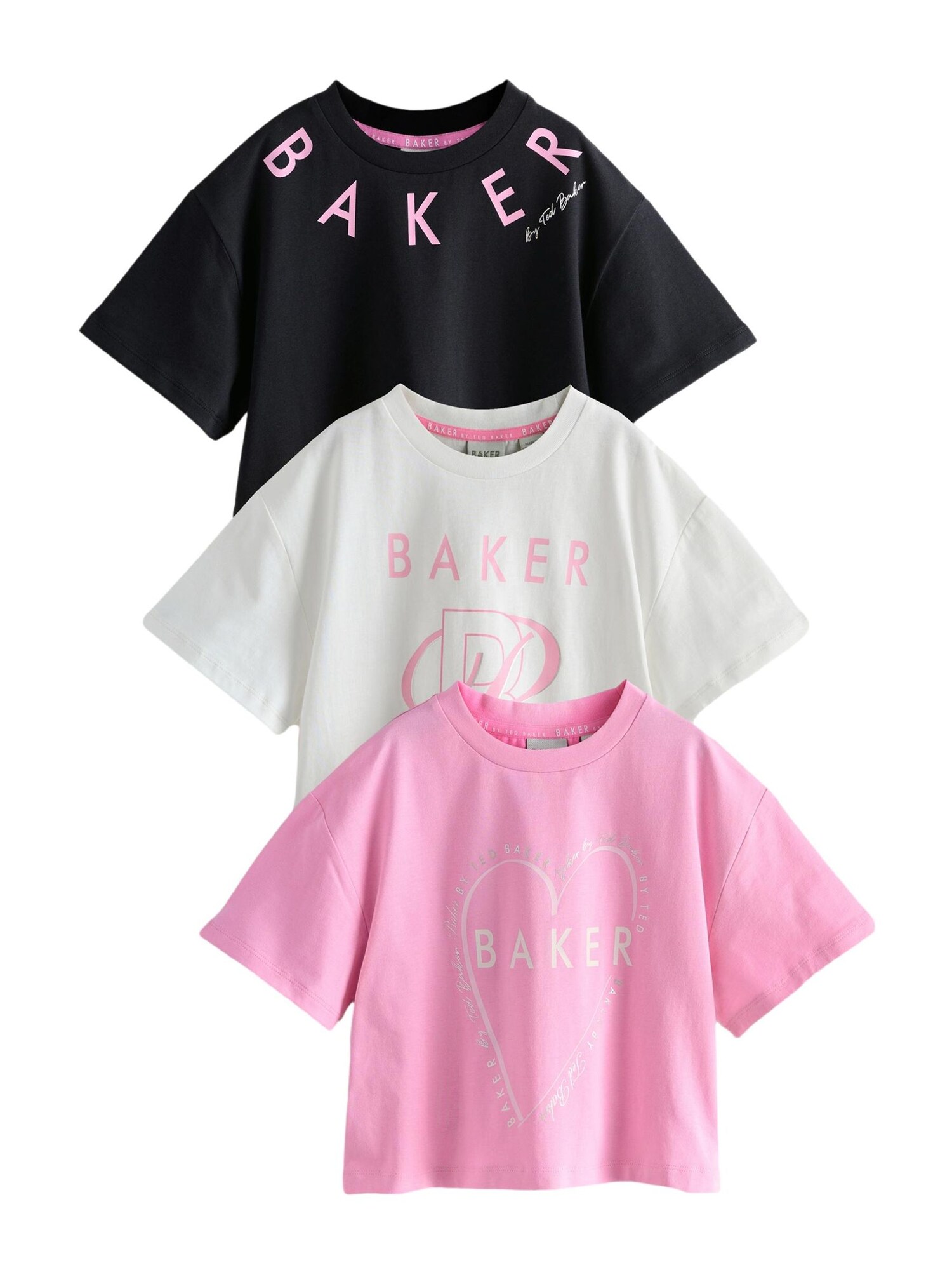 Baker by Ted Baker Tricou  roz deschis / negru / alb