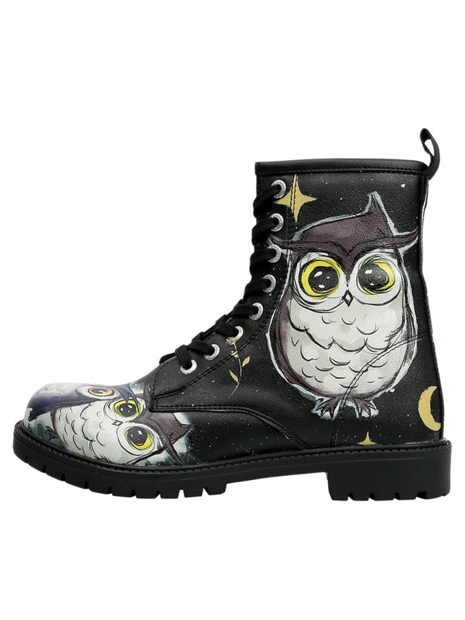 Dogo Schnürstiefel Owls Family Black
