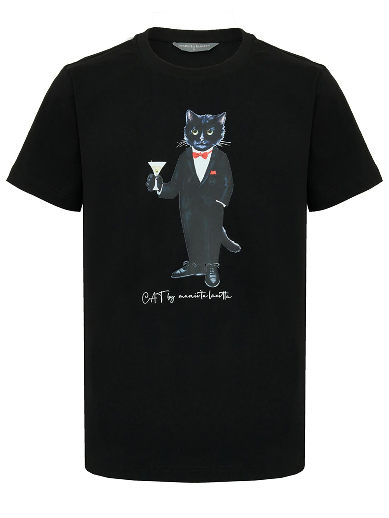 Cat e Lolette Tričko 'Dandy Cat'  čierna