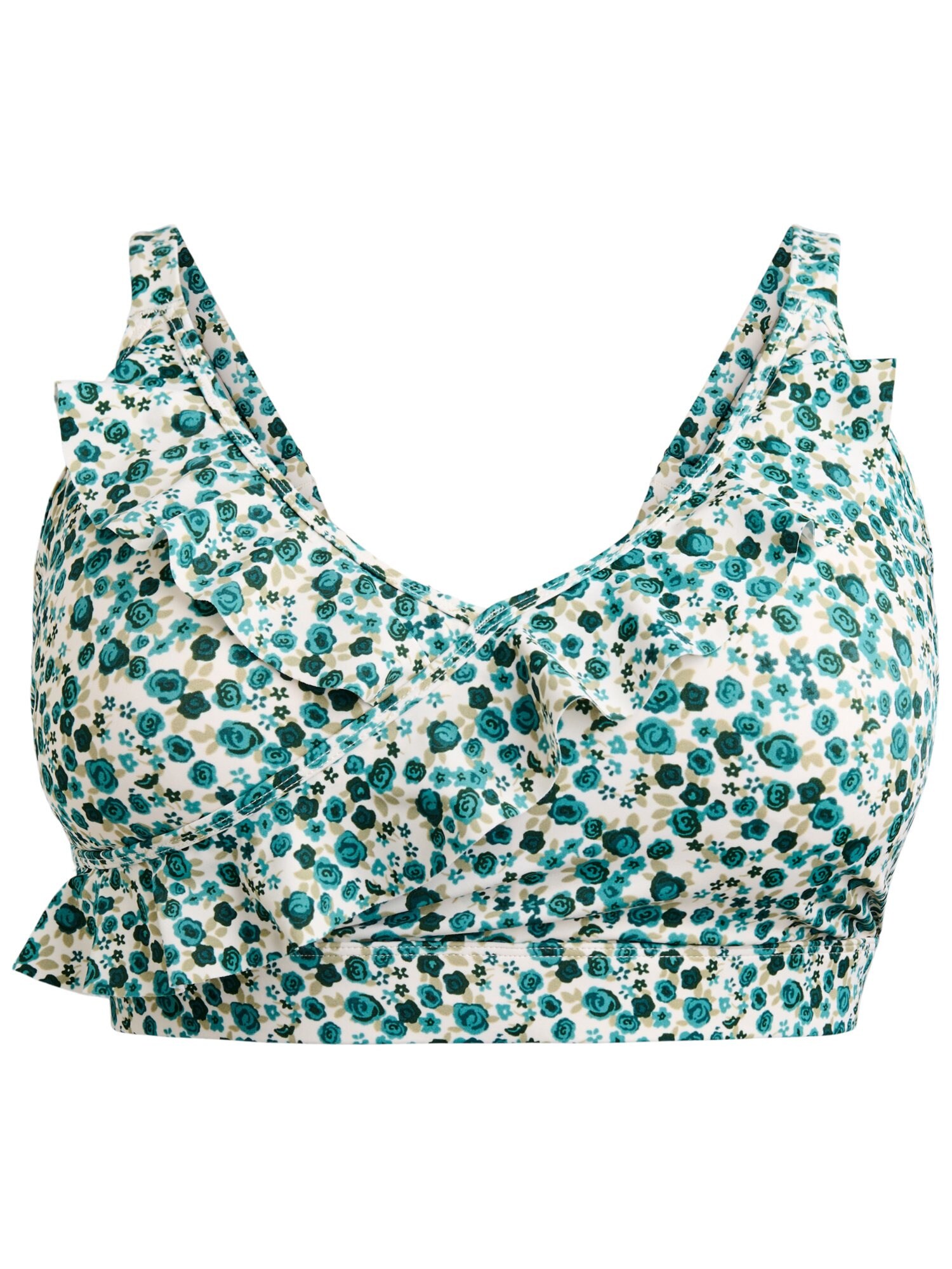 Swim by Zizzi Sutien costum de baie Katrin  turcoaz / verde pastel / negru / alb