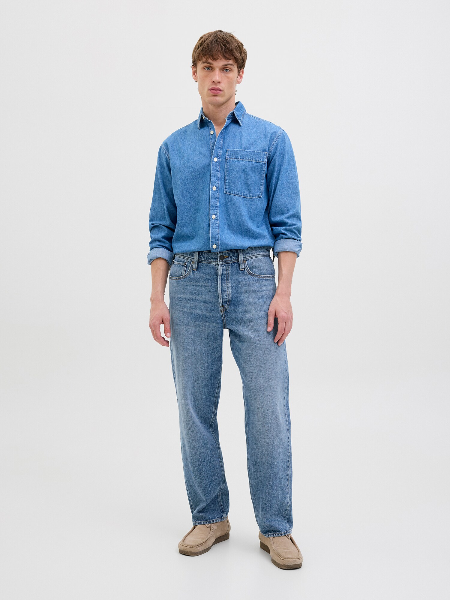 JACK & JONES Džínsy 'JJIEDDIE JJORIGINAL' modrá denim (obrázok 4)