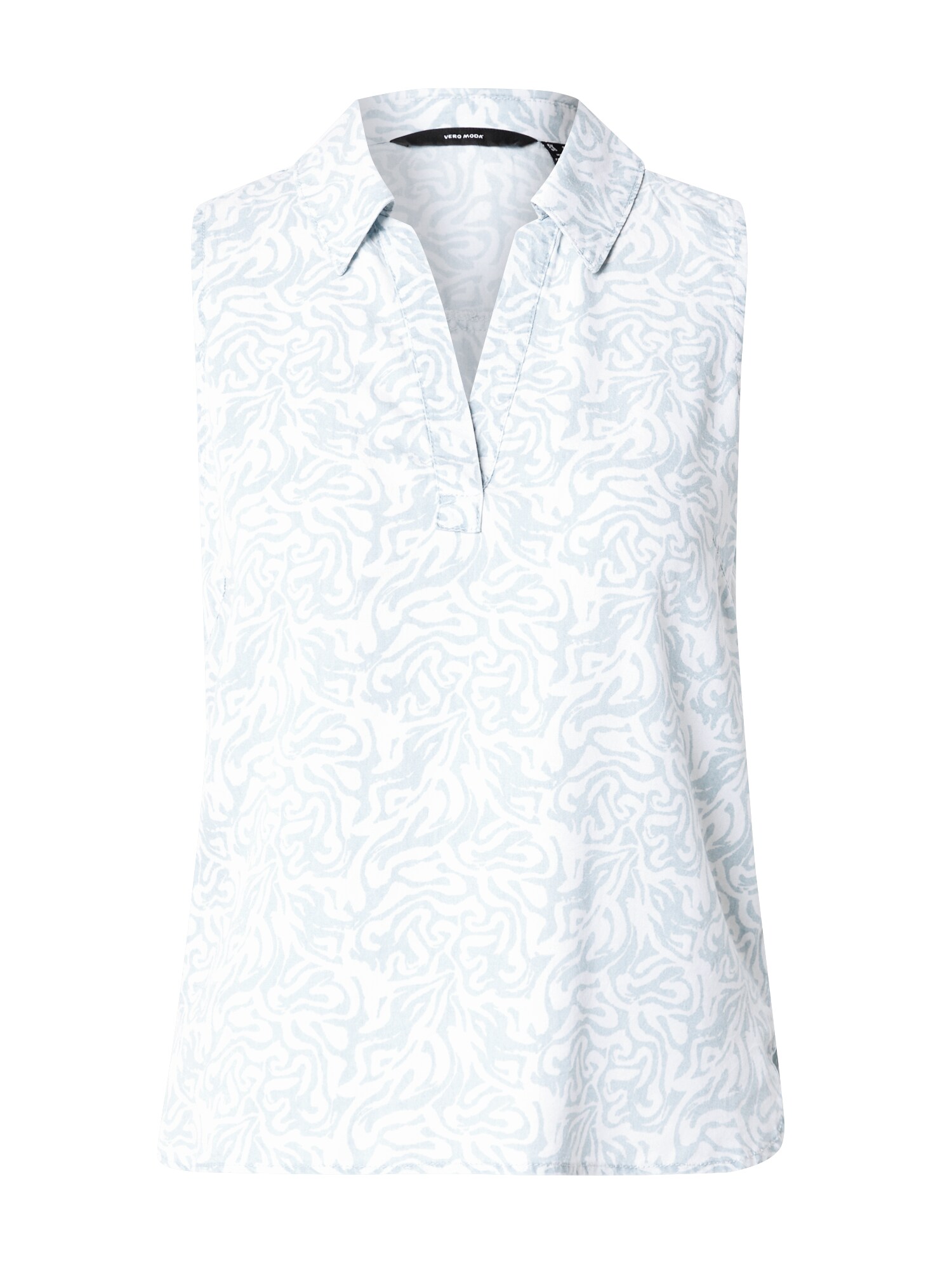 VERO MODA Bluză VMHARPER  albastru deschis / alb