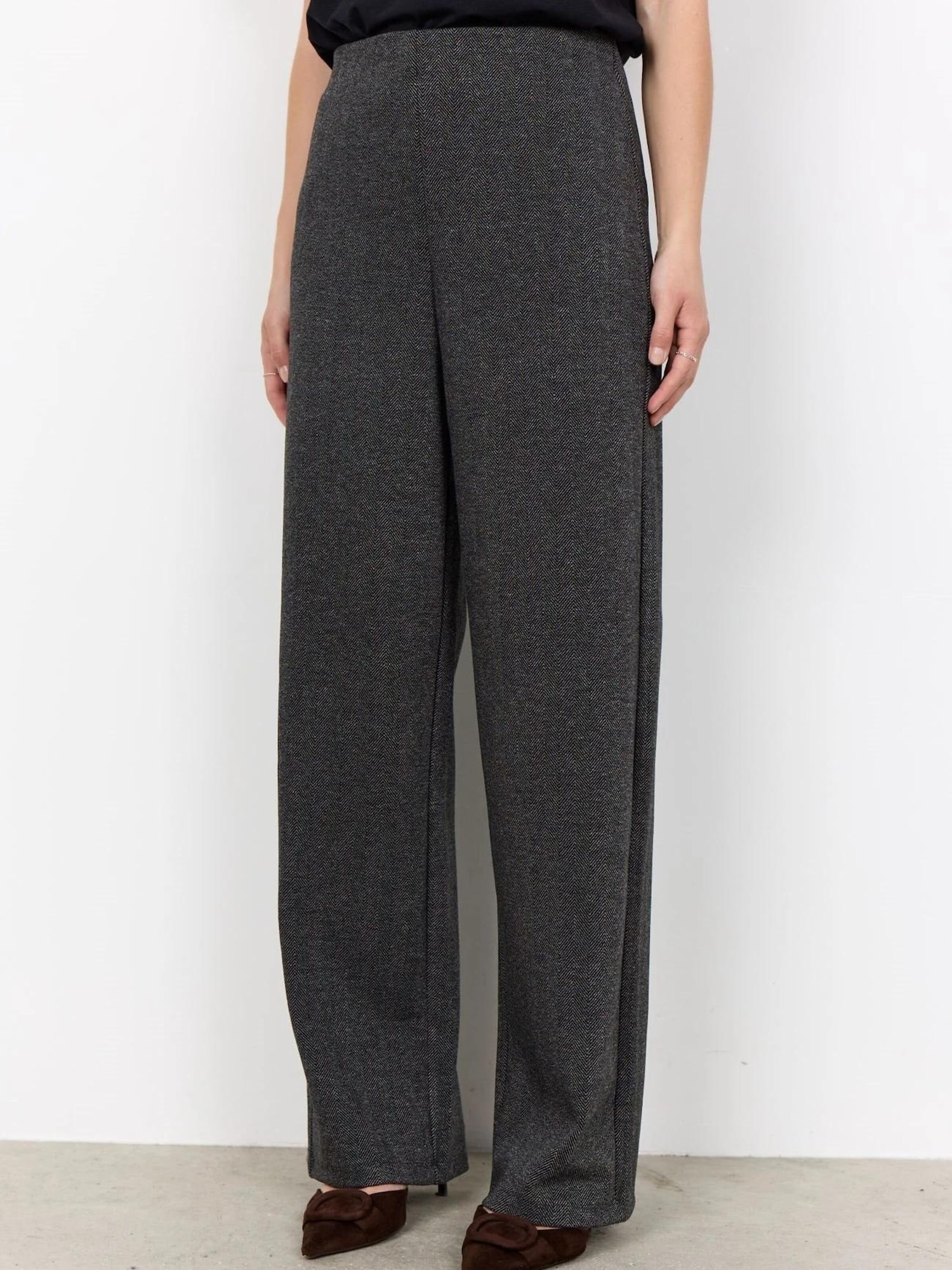 Soyaconcept Pantaloni SC-Hebe 4 negru / alb murdar