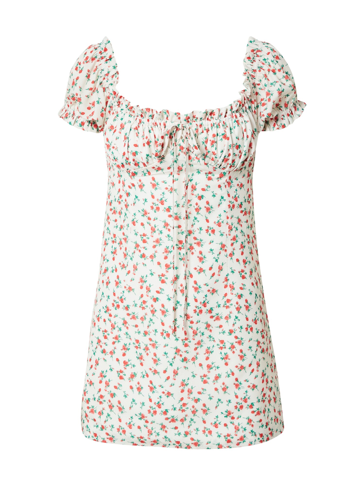 Daisy Street Vestido de verão  verde / vermelho / branco