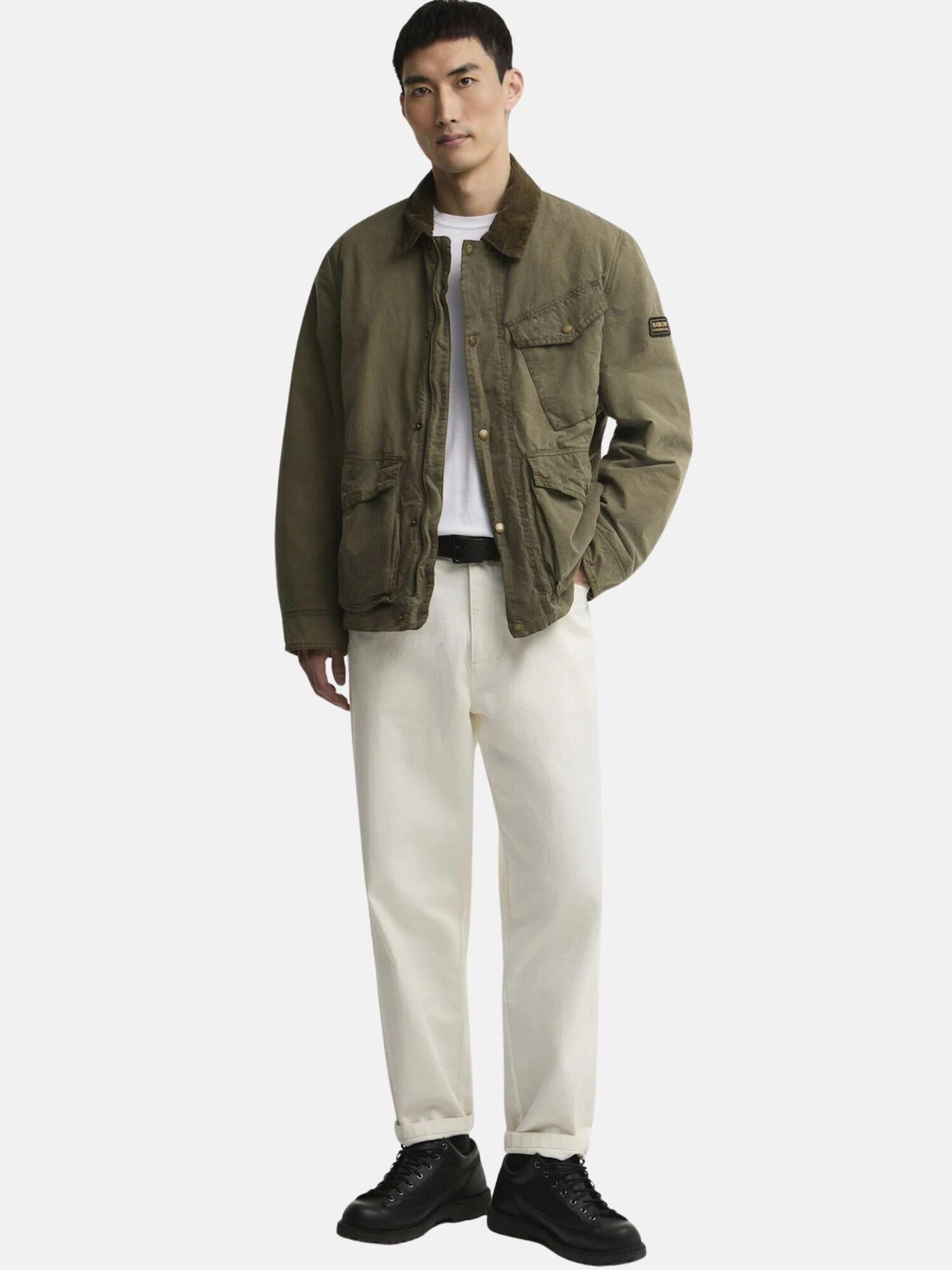 Barbour International Chaqueta de invierno 'WINTER DRIFTER'  verde oscuro – imagen 3