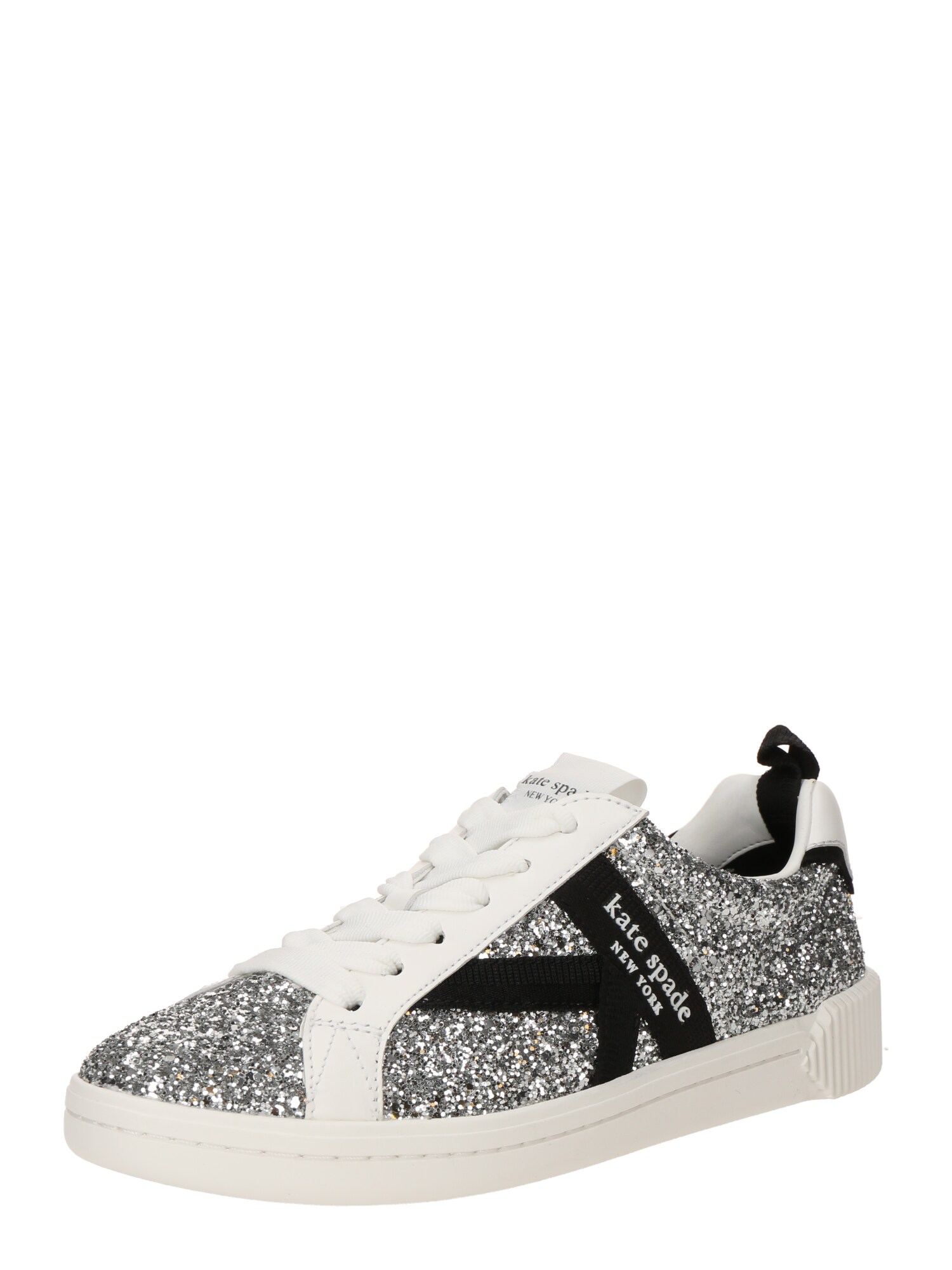 Kate Spade Sneaker low K As In Kate Glitter Court Sneakers  negru / argintiu / alb