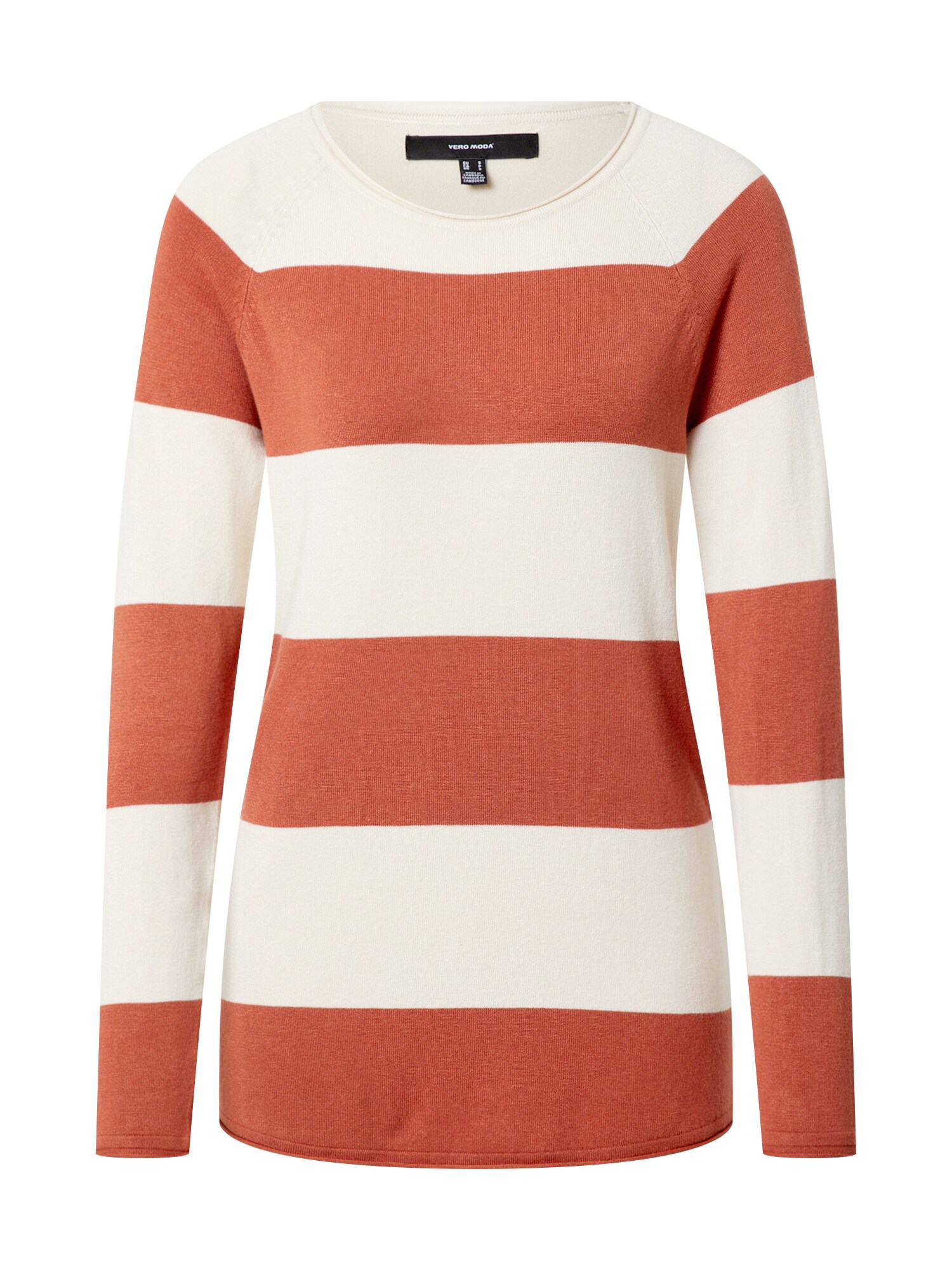 VERO MODA Megztinis 'Nellie'  smėlio / oranžinė