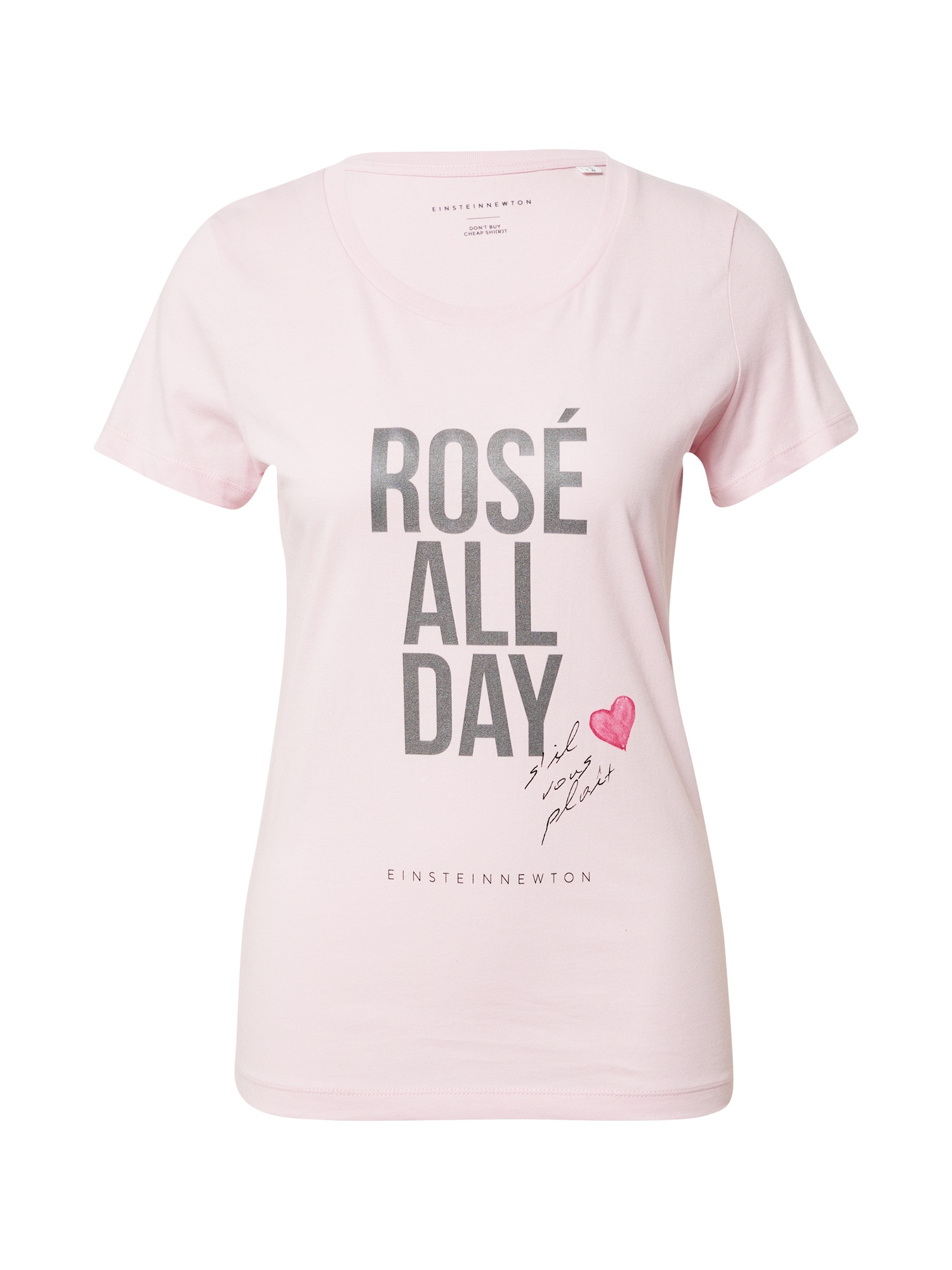 EINSTEIN & NEWTON Majica 'Rose all day'  roza / svijetloroza / crna