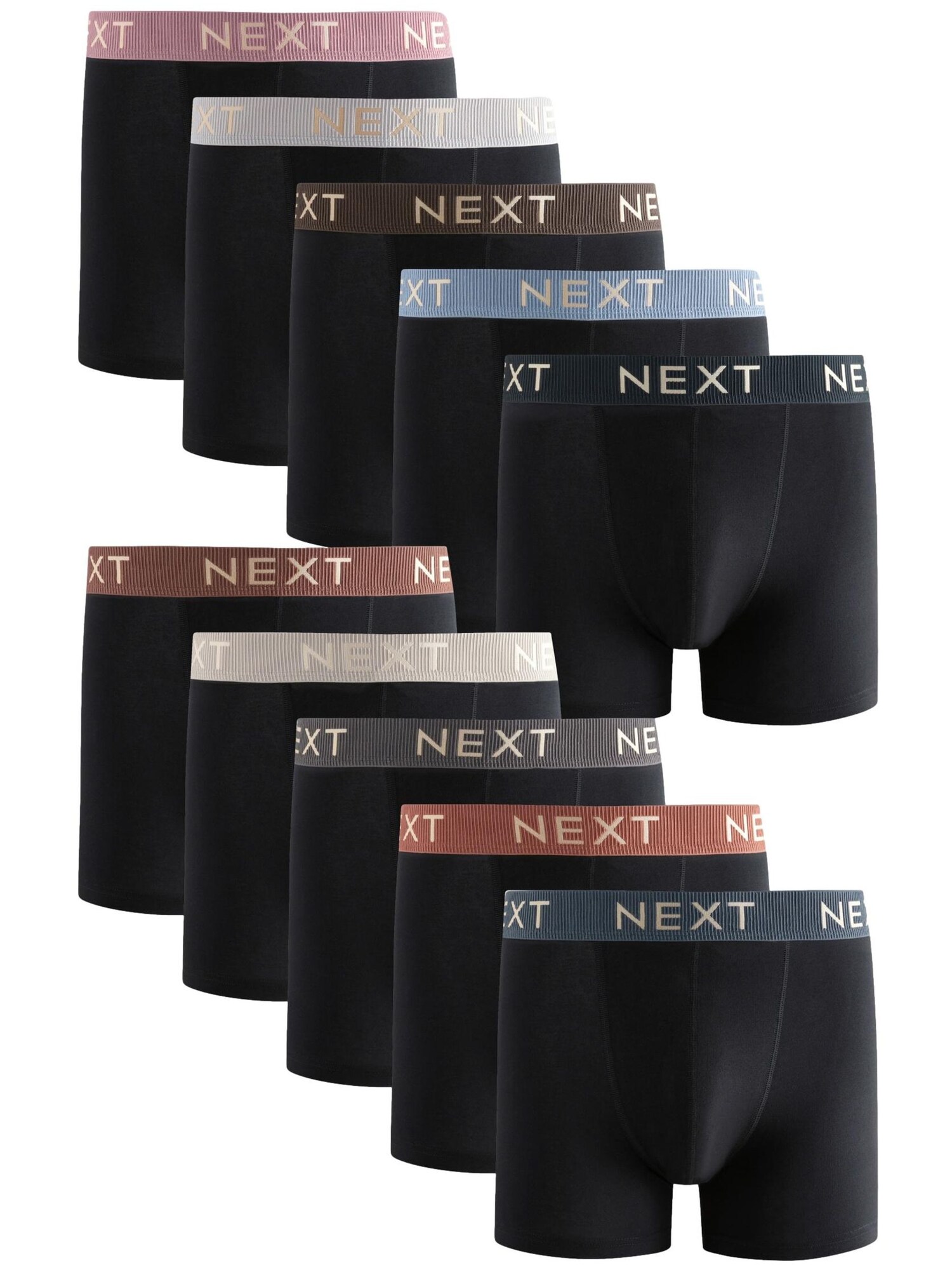 Next Boxeri  albastru deschis / maro / mov deschis / negru