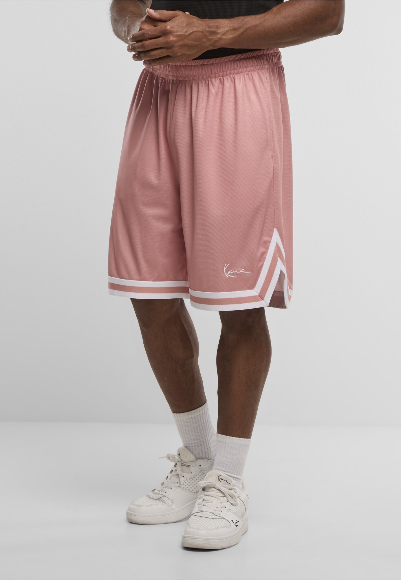 Karl Kani Pantalón 'Essential'  rosé / blanco – imagen 3